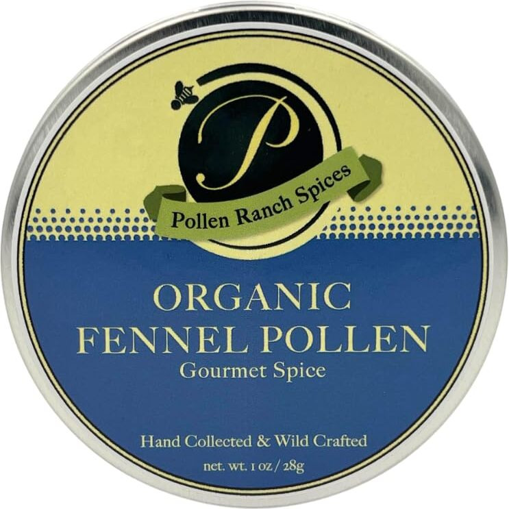 Pollen Ranch's Organic Fennel Pollen - Premium Quality Fennel Flowers And Powder For Cooking, 100% Organic Fennel For Flavorful Dishes - 1 Oz. Tin