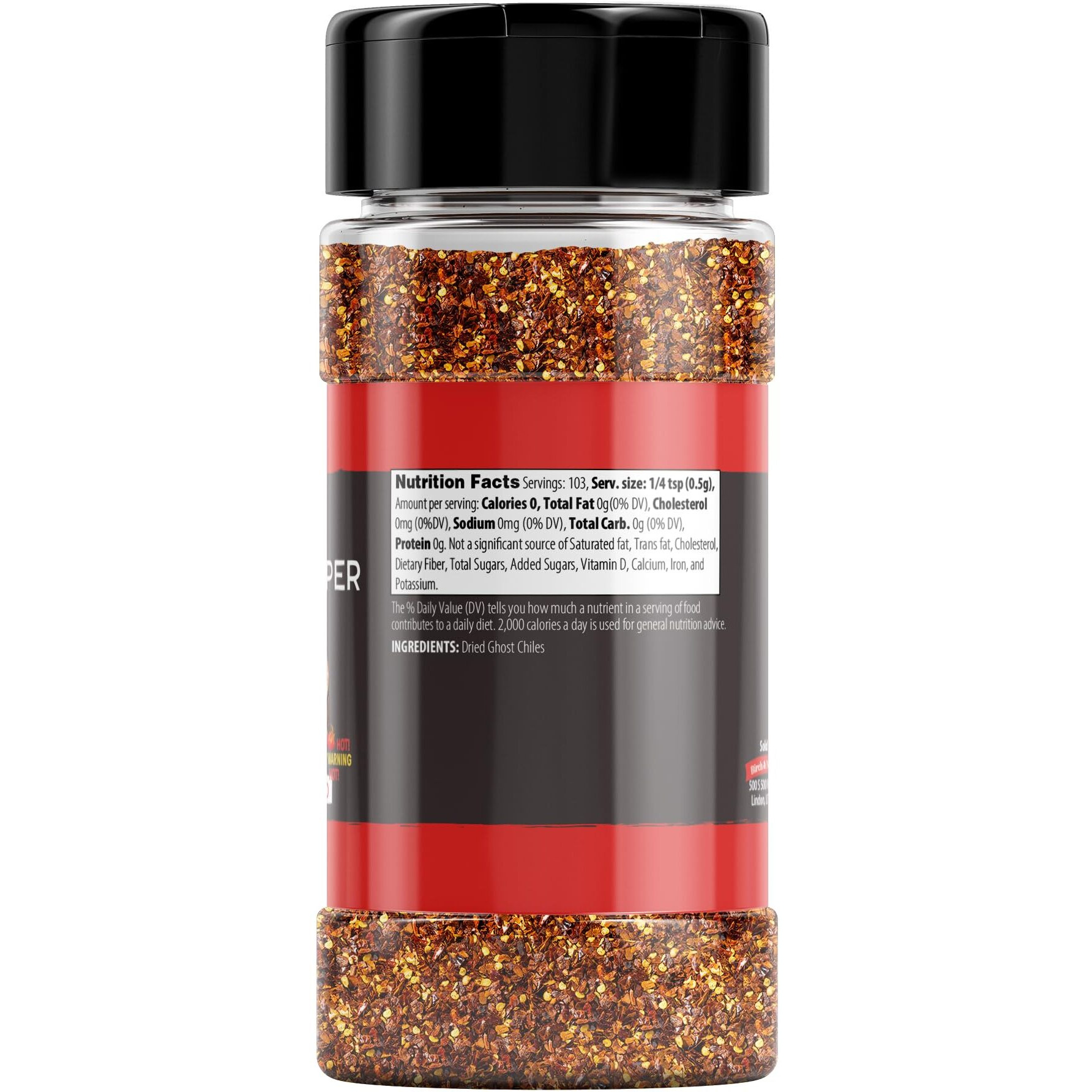 Birch & Meadow, Ghost Pepper Flakes, 250,000+ Shu, Extremely Hot Bhut Jolokia Chile Peppers (1.8 Ounce)