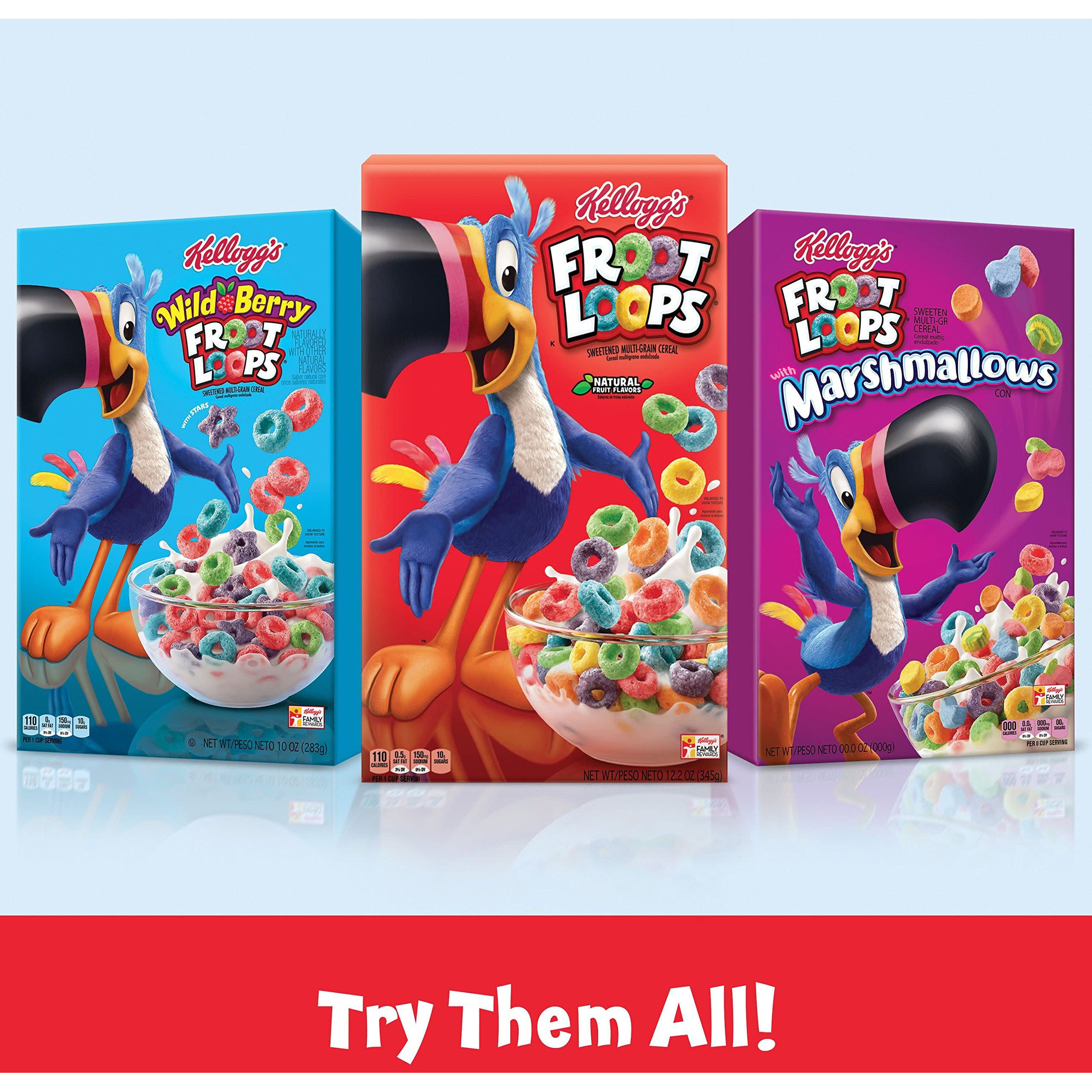 Kellogg's Froot Loops, Breakfast Cereal, Original, .75Oz (96 Count)