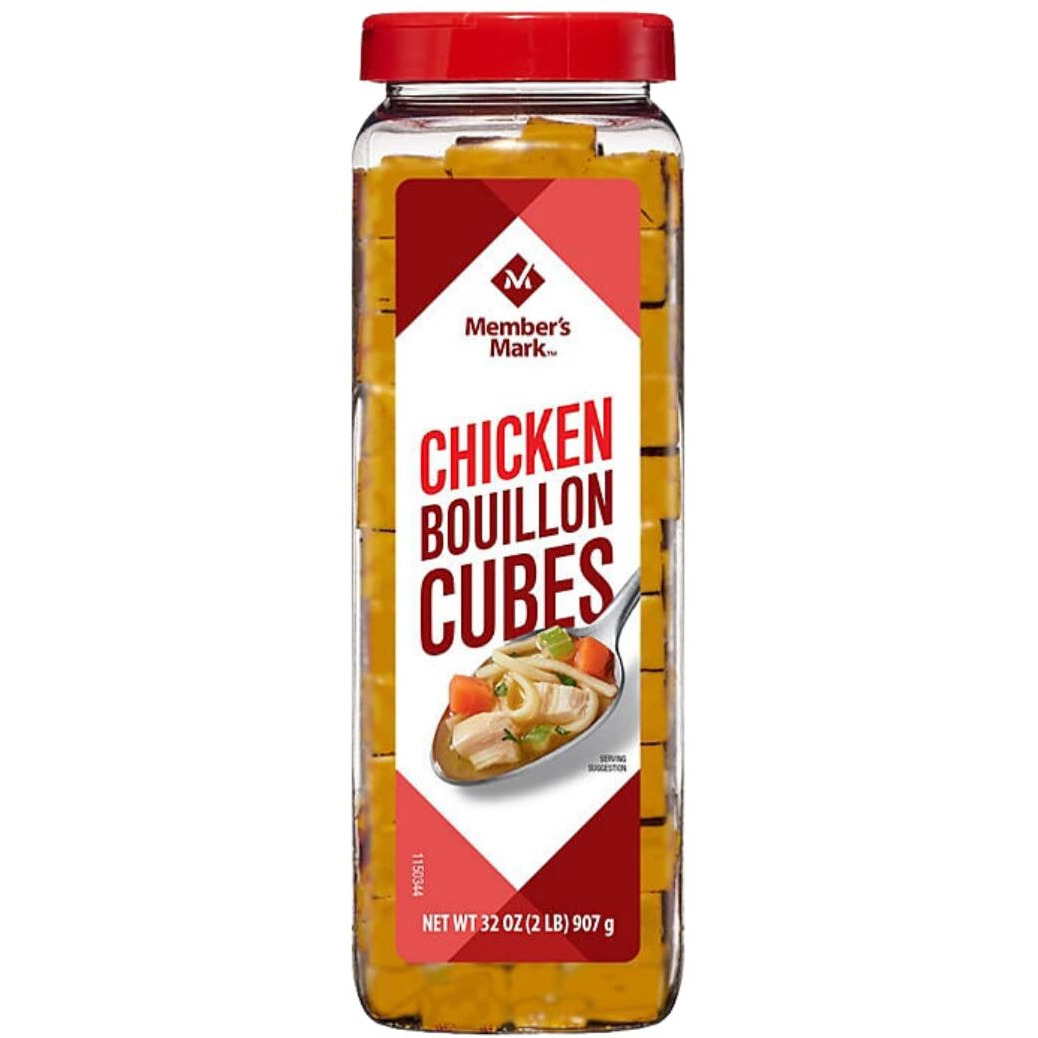 2 Pack Member's Mark's Chicken Bouillon Cubes And Beef Bouillon Cubes Variety Pack, 32 Oz Each, 1 Of Each Flavor. (Bundle Of 2), 227 Cubes Per Container