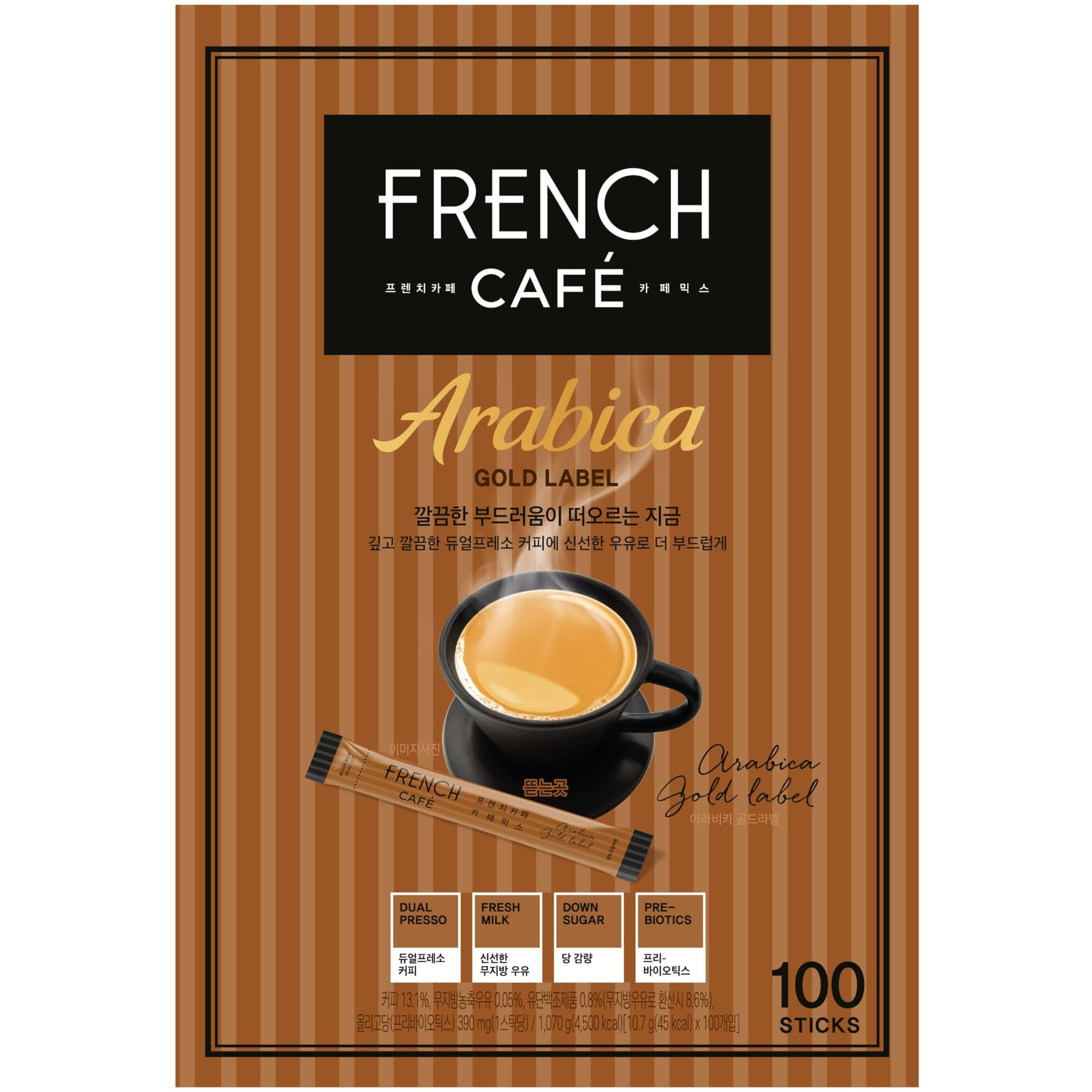 Namyang French Cafe Arabica Gold Label Instant Coffee Mix (100 Sticks)