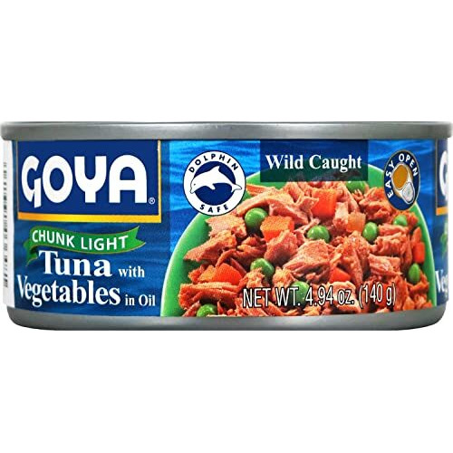 Goya Foods Chunk Light Tuna With Vegetables, Wild Caught, 4.94 Ounce (Pack Of 24)