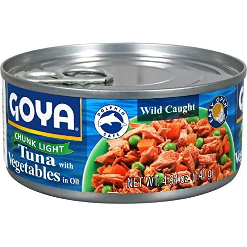 Goya Foods Chunk Light Tuna With Vegetables, Wild Caught, 4.94 Ounce (Pack Of 24)