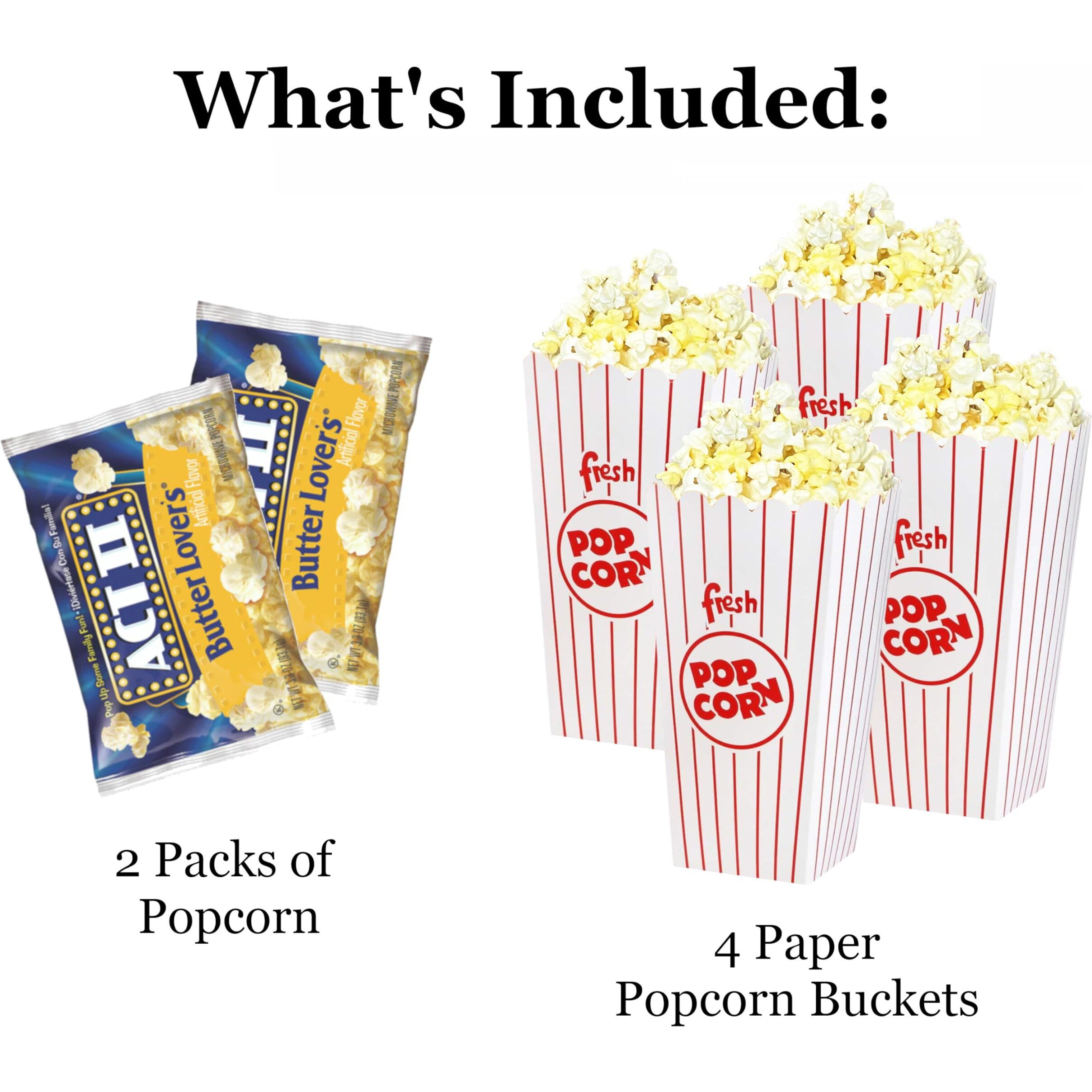 Deluxe Movie Night Gift Includes Popcorn Buckets, Popcorn, Theater Size Snacks - Perfect For College Students, Teens, Men, Kids, Date Night, Birthday (Deluxe)