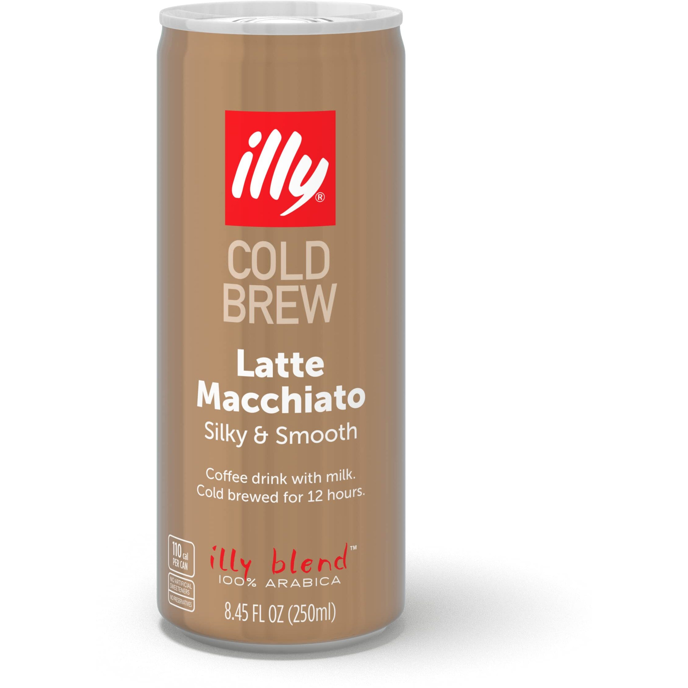 Illy Ready To Drink Coffee - Latte Macchiato Cold Brew Cans - 100% Arabica Coffee - Smooth & Refreshing Taste - Convenient, Easy To Carry Coffee Drink With Milk - 8.5 Oz., 12 Pack