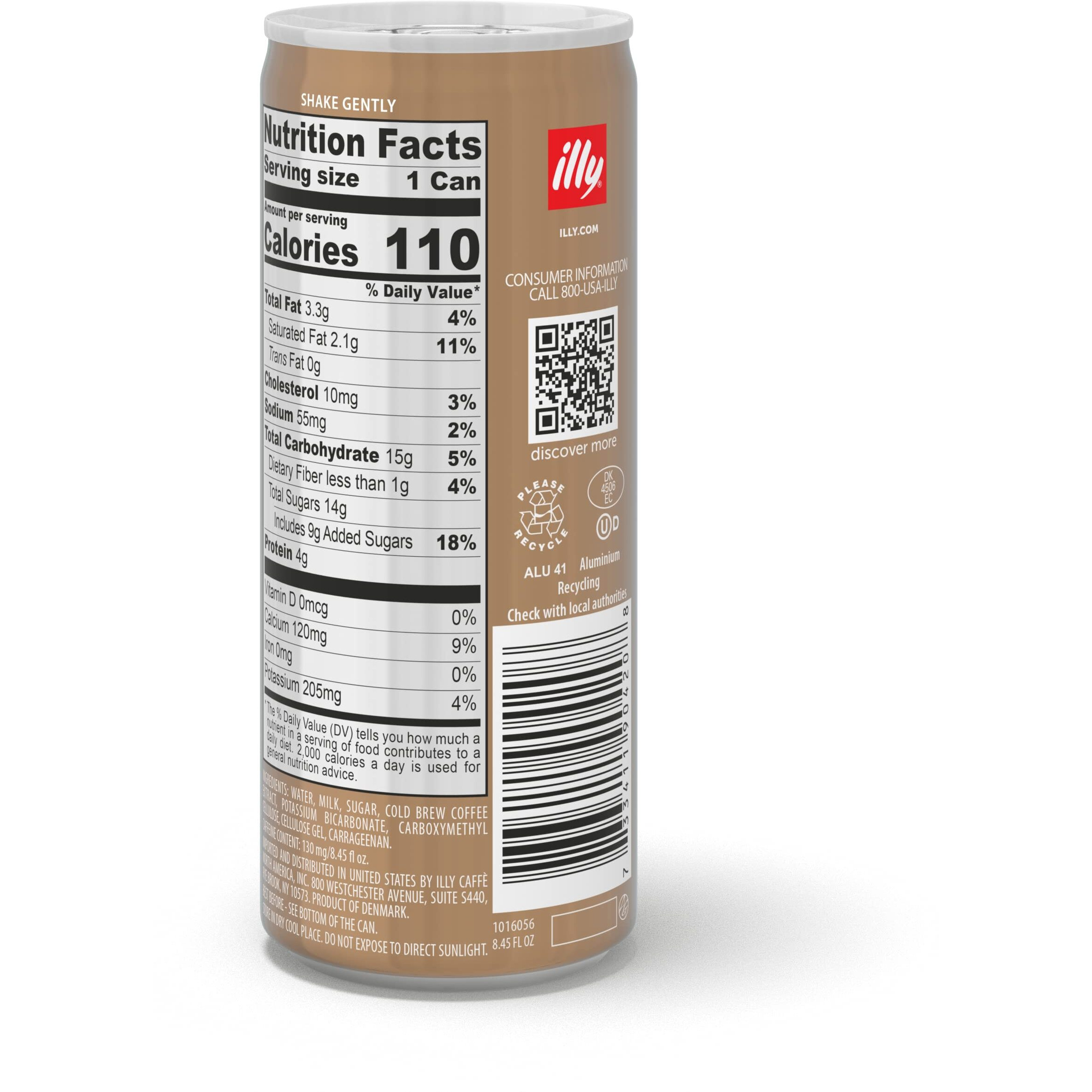 Illy Ready To Drink Coffee - Latte Macchiato Cold Brew Cans - 100% Arabica Coffee - Smooth & Refreshing Taste - Convenient, Easy To Carry Coffee Drink With Milk - 8.5 Oz., 12 Pack