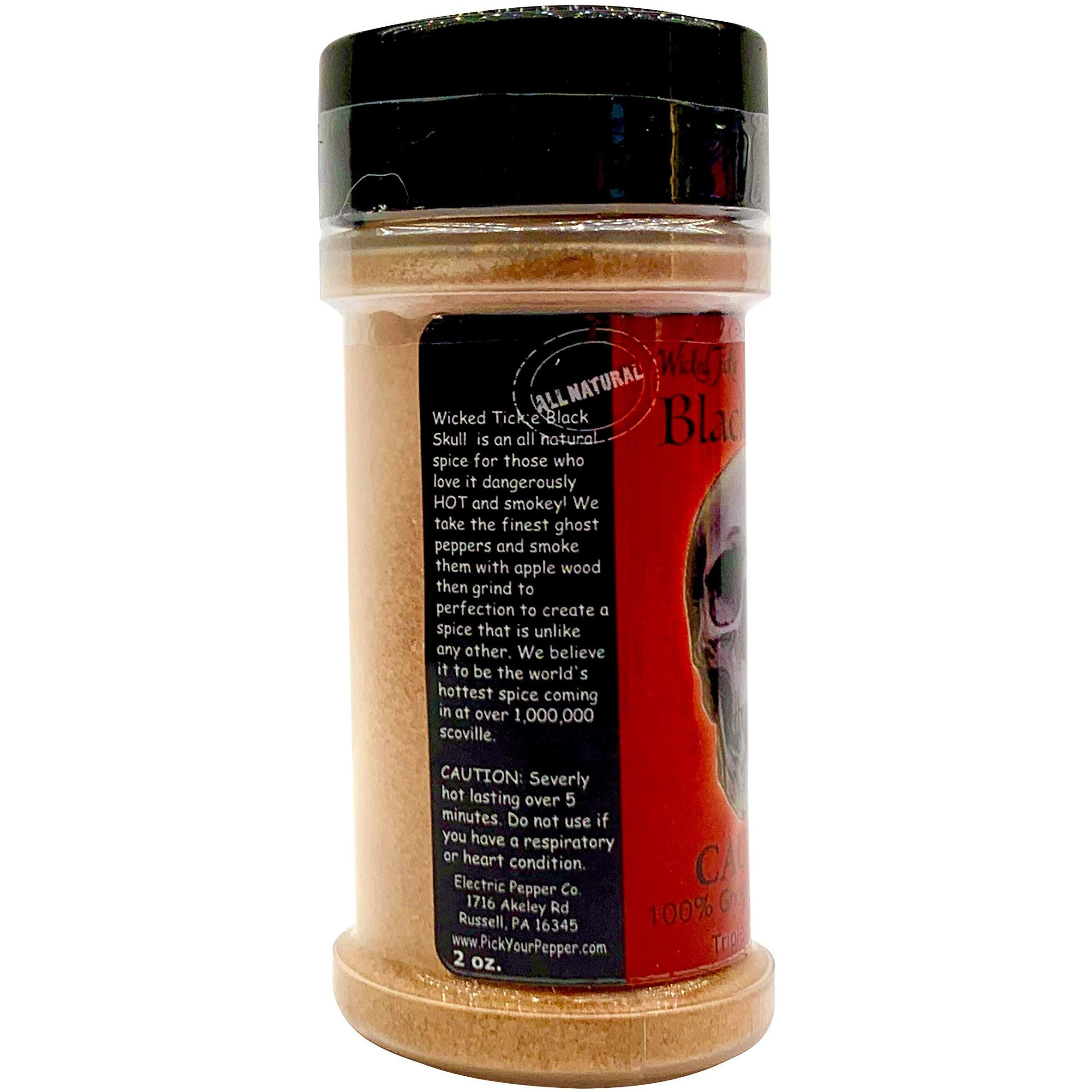 Wicked Tickle Black Skull Smoked Ghost Pepper Powder