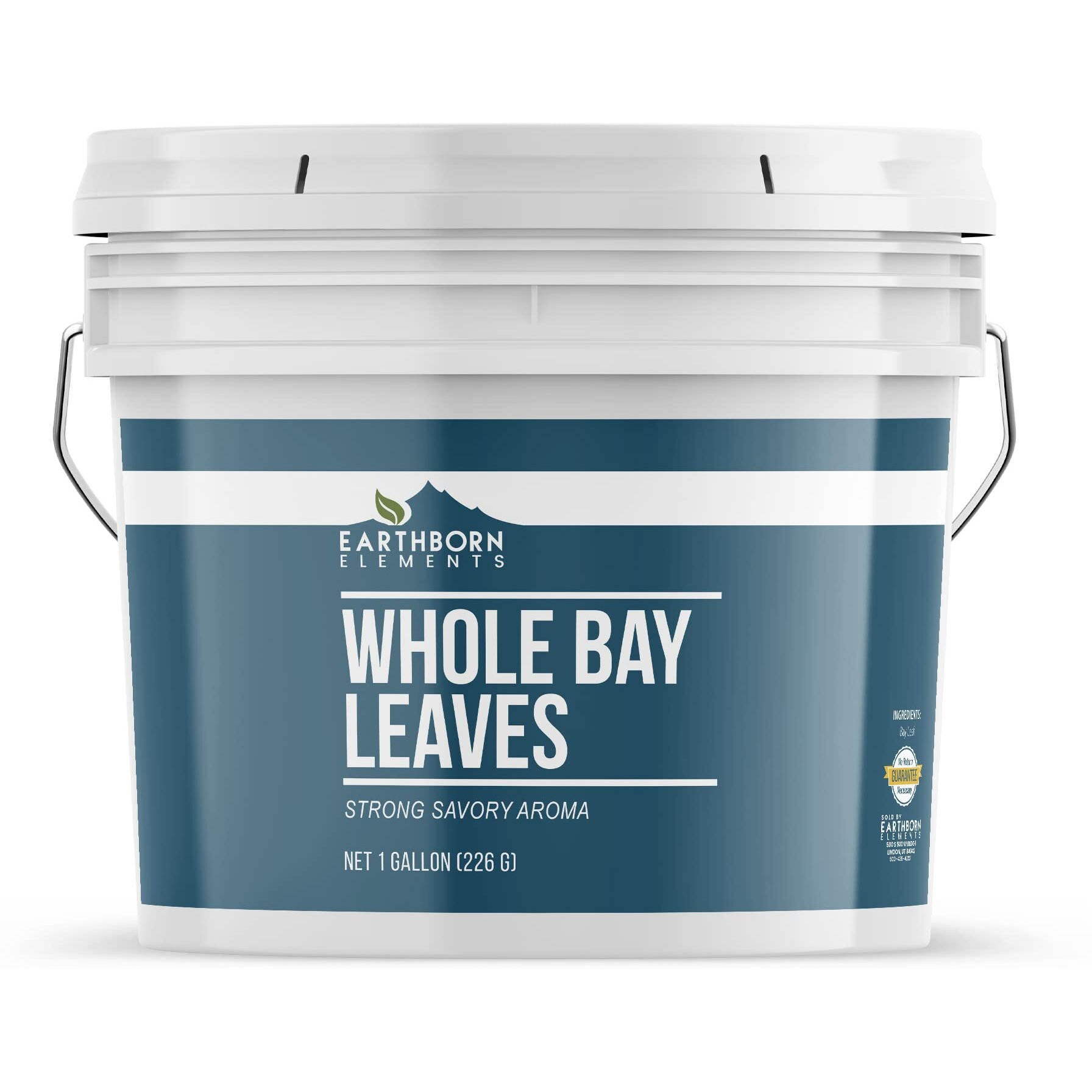 Earthborn Elements Whole Bay Leaves 1 Gallon Bucket, Savory, Bulk Size