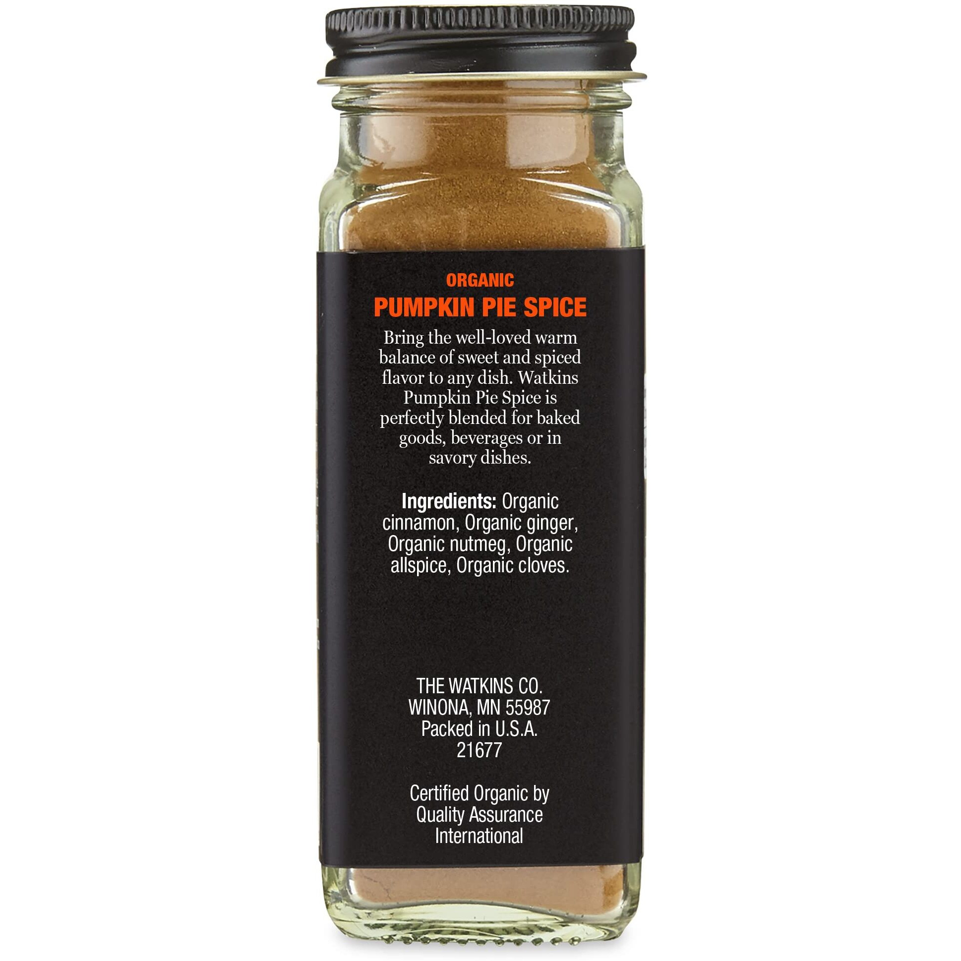 Watkins Organic Pumpkin Pie Spice, 2.6 Oz., 1-Pack