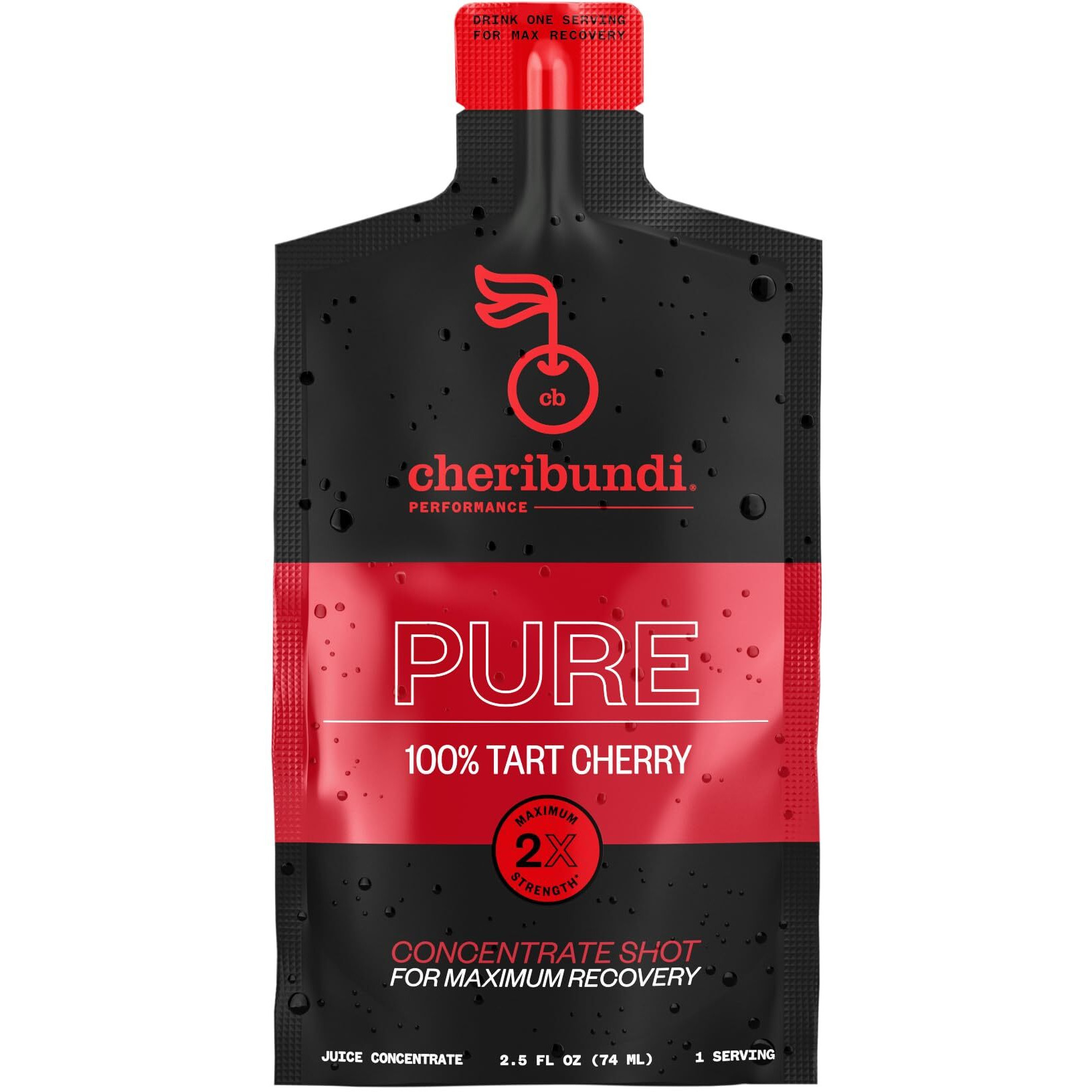 Cheribundi 100% Tart Cherry Juice Pure Concentrate - 100 Calories, 0 Sugar, 0 Preservatives, Non-Gmo, (Pack Of 6)