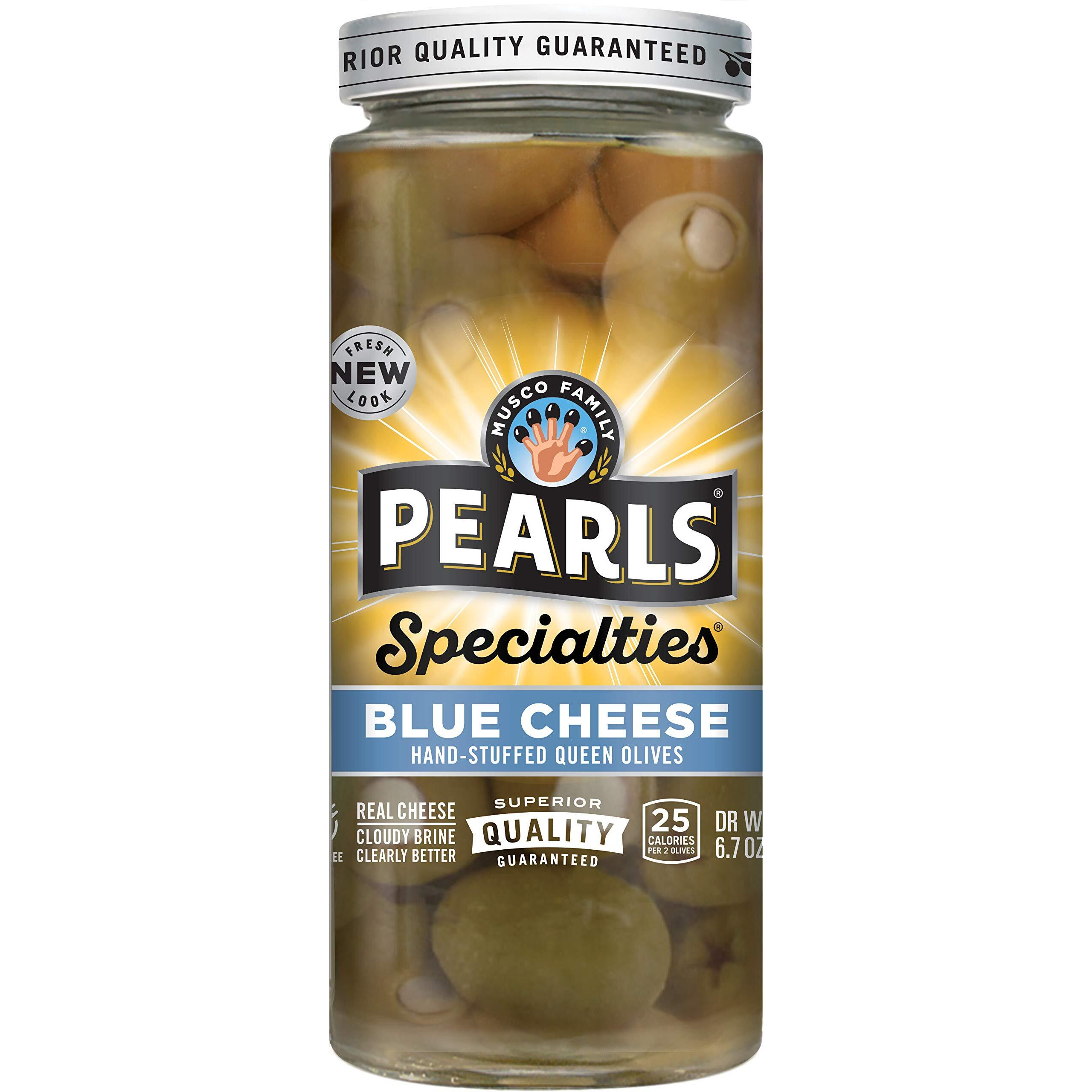 Pearls Specialties, Blue Cheese, Stuffed Queen Olives, 6.7 Oz, 6-Jars