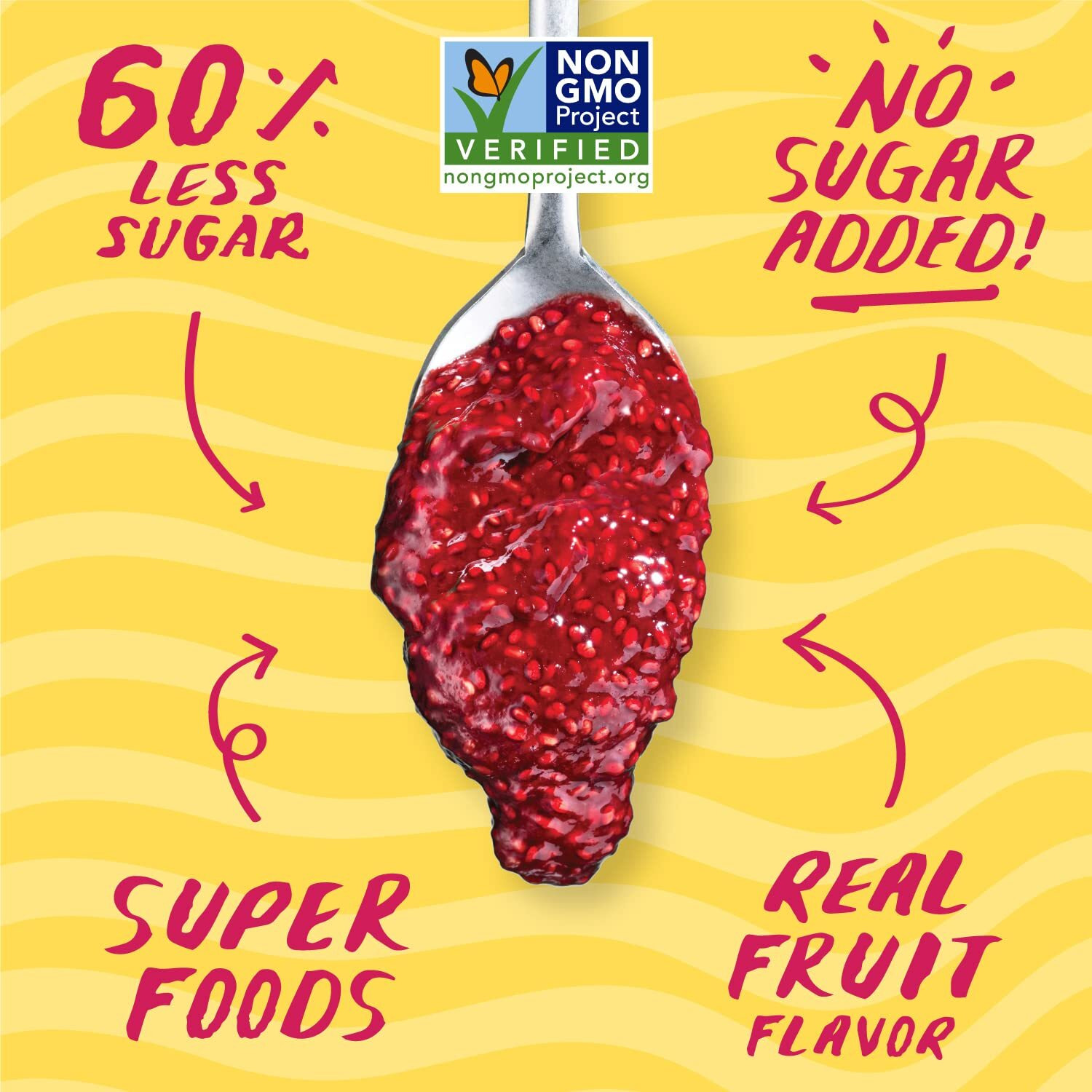 Chia Smash Jam, Variety Adventure 3-Pack | No Sugar Added, Naturally Sweet Jelly | Keto Friendly, Low Calorie, Low Carb | Non Gmo, Upcycled, Vegan, Plant Based, Paleo | Raspberry, Apricot, Cherry Pomegranate