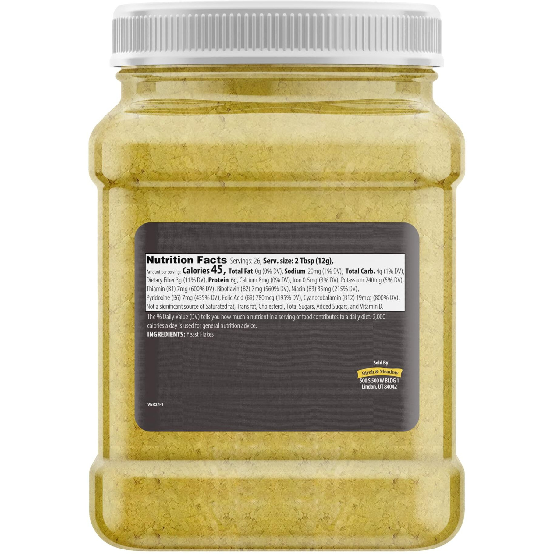 Birch & Meadow 4 Cups Of Nutritional Yeast Flakes, Yummy Nooch, Cheesy Flavor, Popcorn & Casseroles