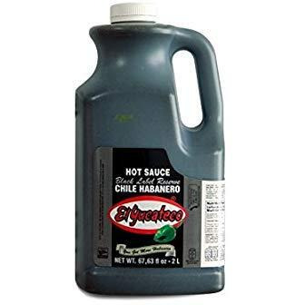 El Yucateco Hot Sauce 2 Liter/Half Gallon (67.63 Fl. Oz.)(Black Label Habanero Sauce)