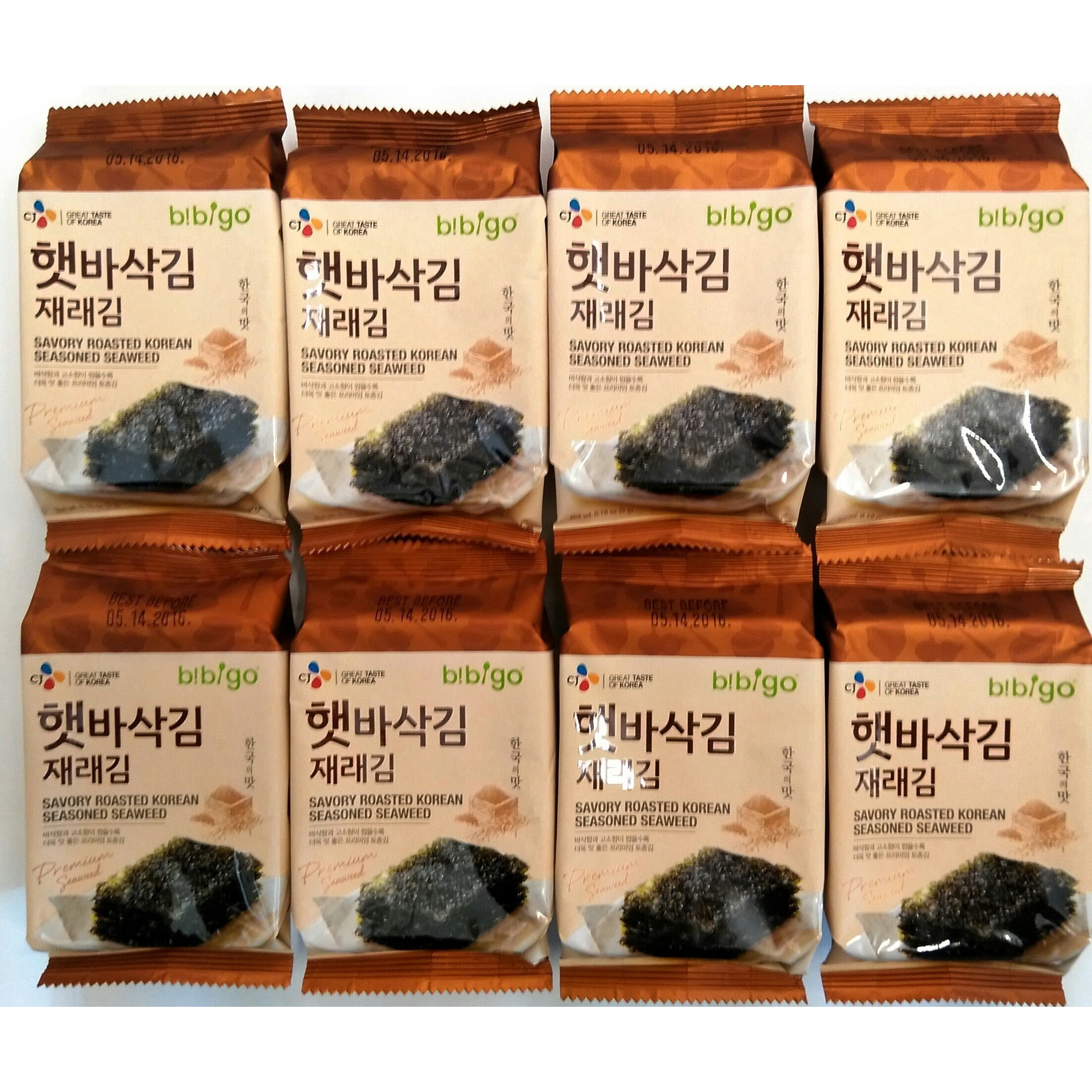 Cj Premium Roasted Seaweed Snack 5G -(Pack Of 8)