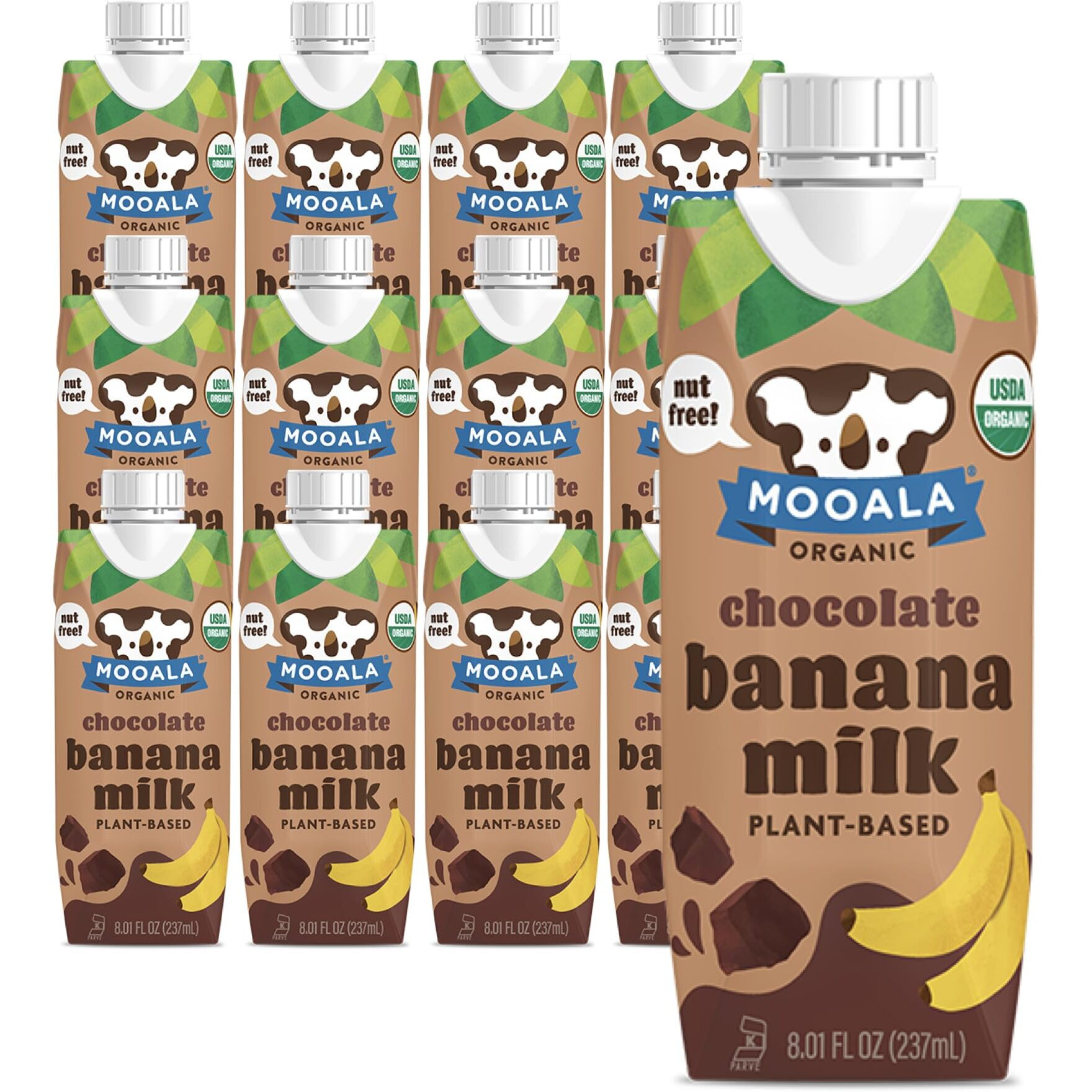 Mooala Chocolate Bananamilk Organic Shelf Stable 237 Ml Case 12