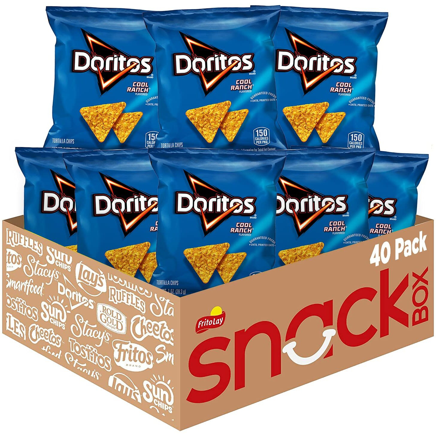 Doritos Cool Ranch Flavored Tortilla Chips, 1 Ounce (Pack Of 40)