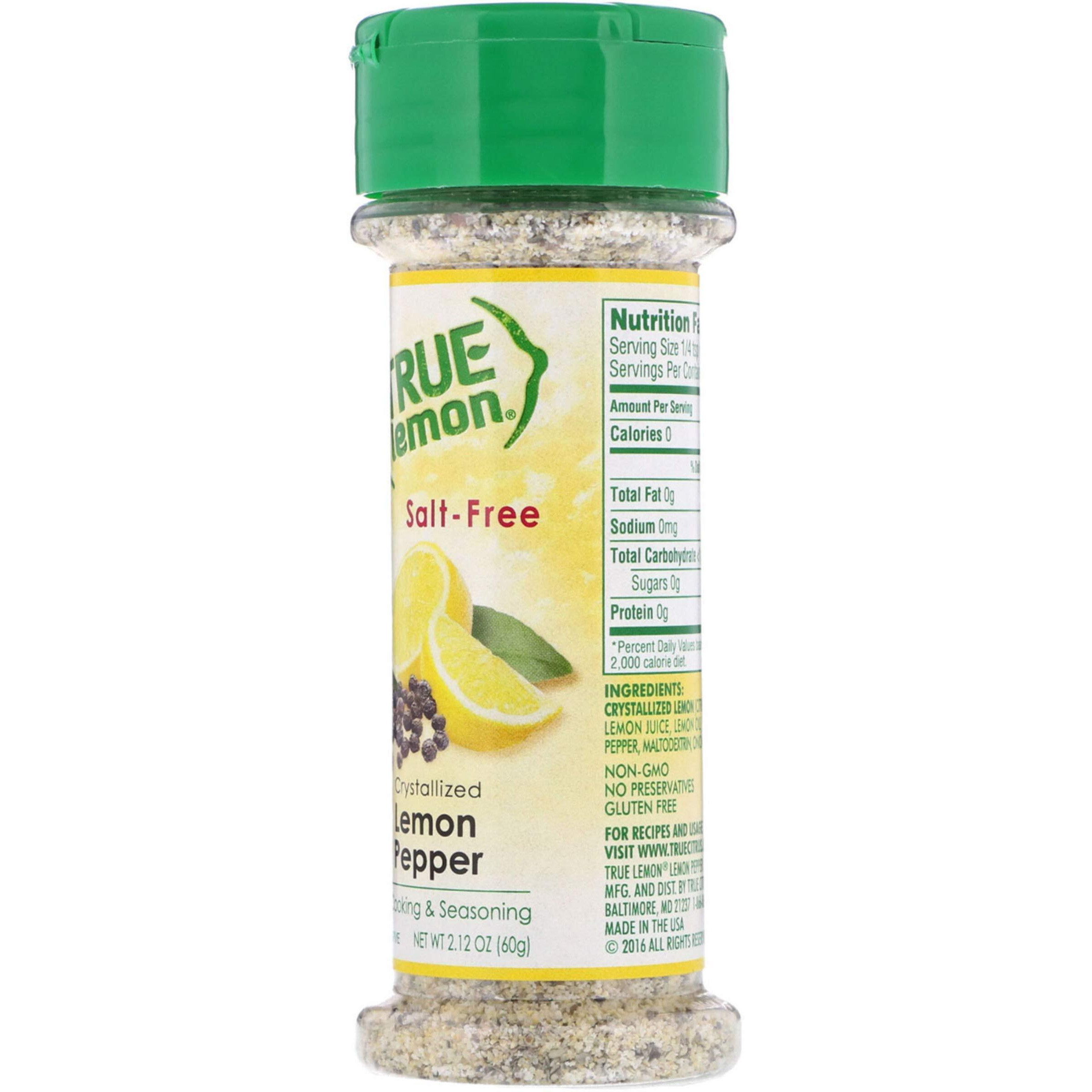 True Lemon Pepper Seasoning (2 Pack) Natural Ingredients, No Salt, No Gluten