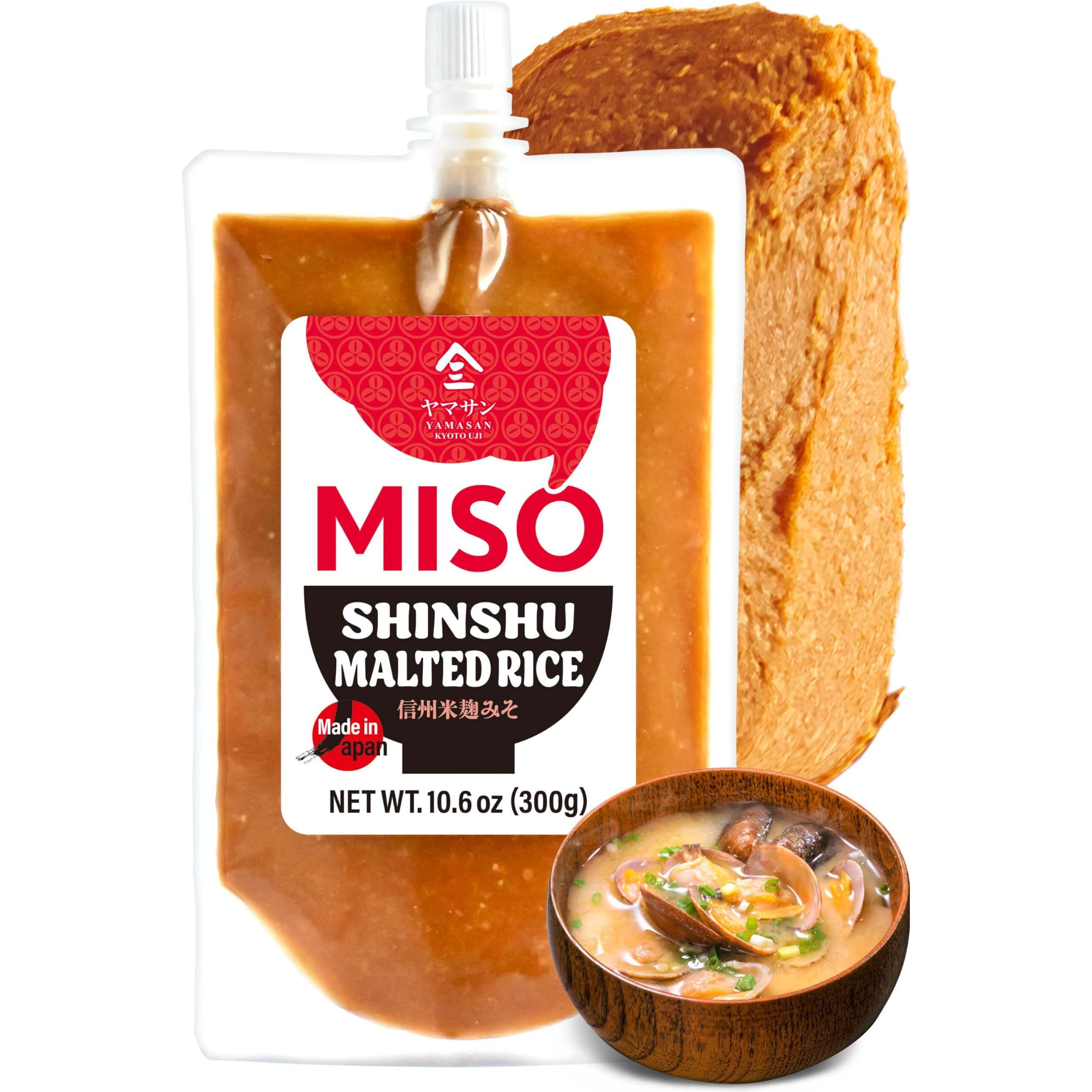 Miso Paste Malted Rice, Naturally Fermented In Shinshu Nagano Japan, Non-Gmo, No Msg (300G)Yamasan