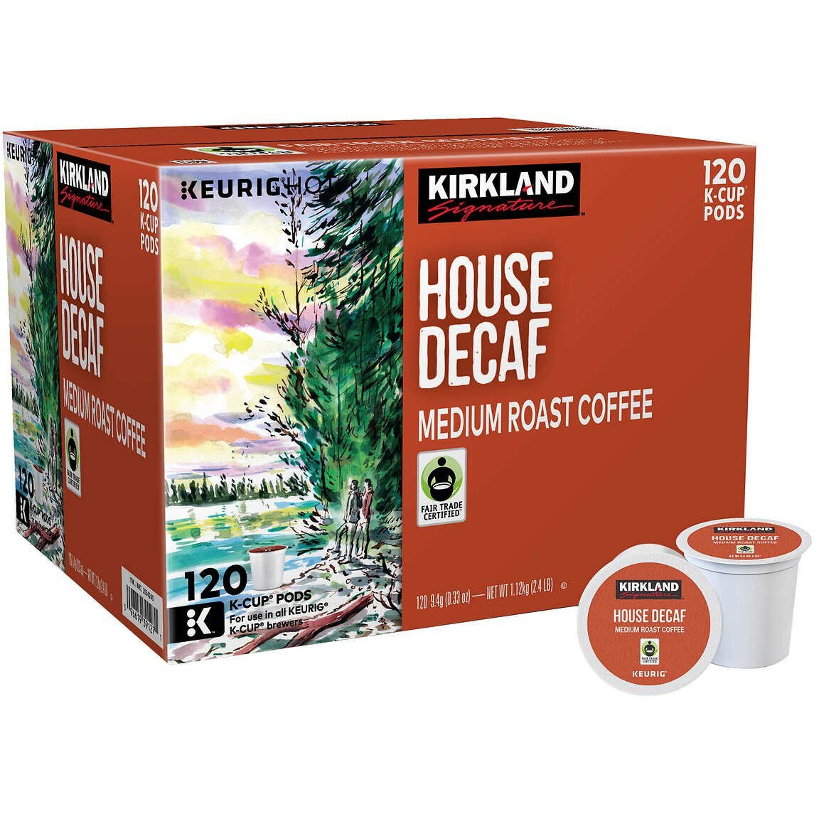 Kirkland Signature House Decaf Coffee 120 K-Cup Pods