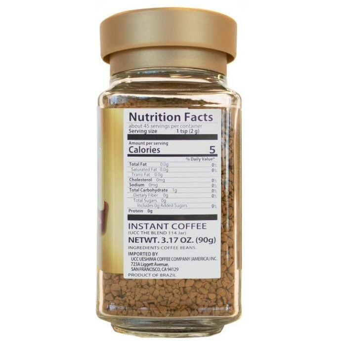 Ucc The Blend 114 Instant Coffee, Instant Black Coffee, Smooth Flavor, Imported From Japan, 3.17 Oz (90 G), Pack Of 1