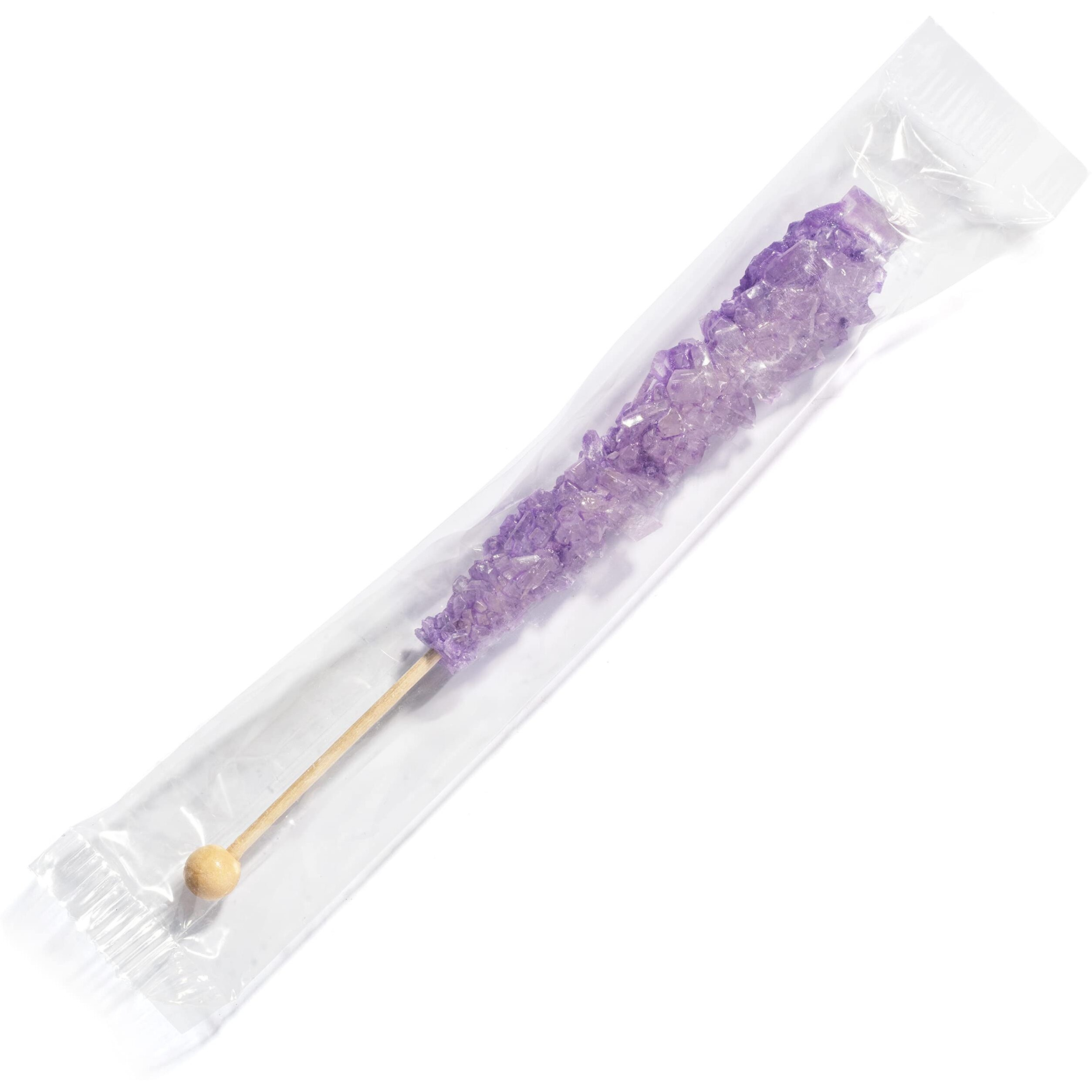 Candy Envy - Lavender Rock Candy Sugar Sticks - Tutti Frutti Flavored - 12 Indiv. Wrapped