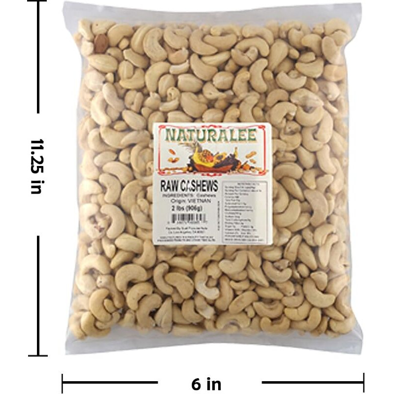 Naturalee Cashews 2 Lbs - Raw, Unsalted - Natural Heart Healthy Snack