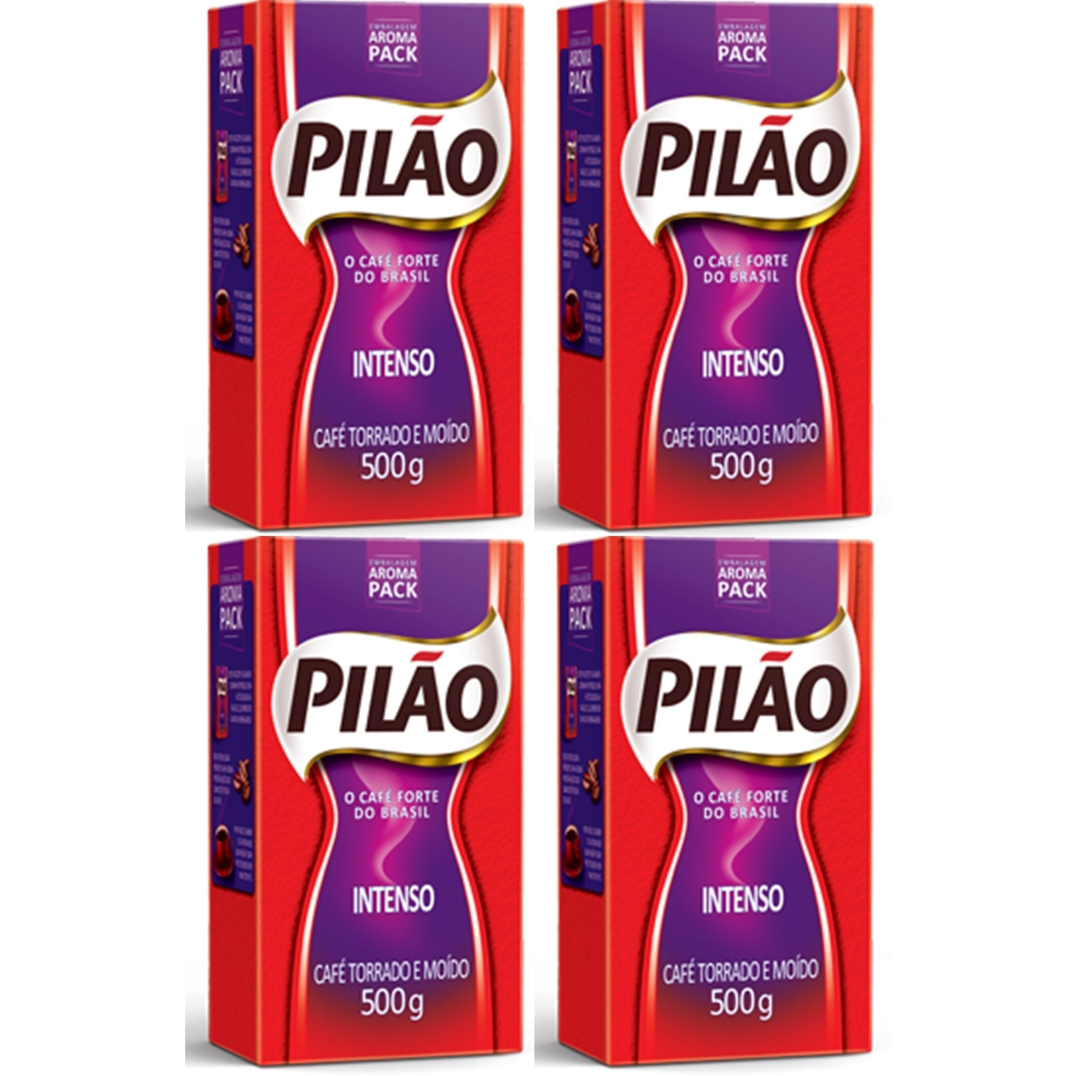 Pilo Intense Coffee Roasted And Ground Oz Caf   Intenso Torrado E Mo  Do 500G, 17.6 Ounce, (Pack Of 4)