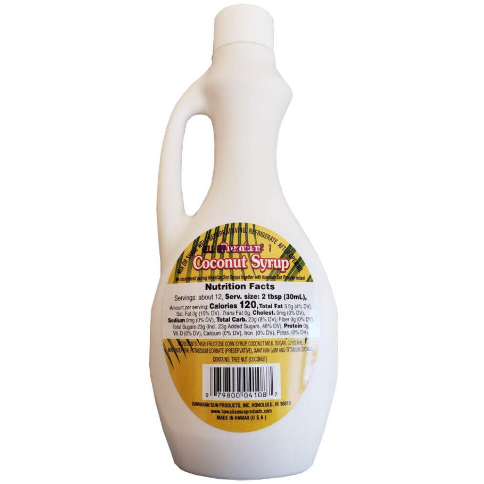 Hawaiian Sun Premium Coconut Syrup (12.5 Oz)