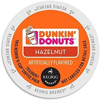 Dunkin Donuts Hazelnut Flavored Coffee K-Cups For Keurig K Cup Brewers, 48 Count (Packaging May Vary)
