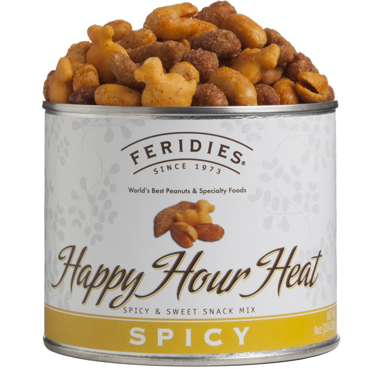 Feridies Happy Hour Heat Snack Spicy Mix - 9Oz Vacuum Sealed Can
