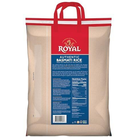 Authentic Royal Basmati Rice, 15 Pound Bag, White