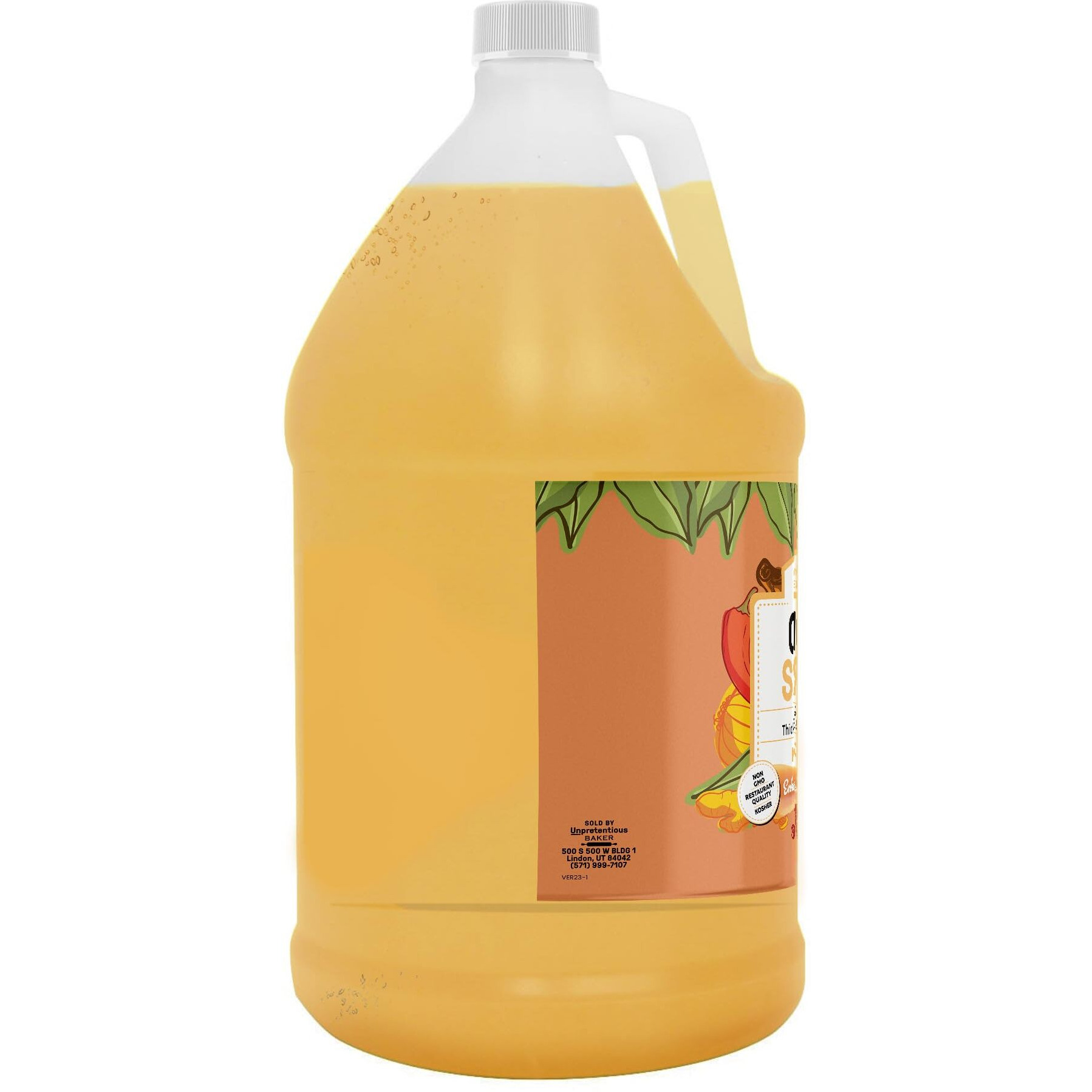 Unpretentious Corn Syrup, 1 Gallon Jug, Light Syrup With Real Vanilla, Gluten Free, Natural, Sugar Substitute, Jug With Twist Off Cap