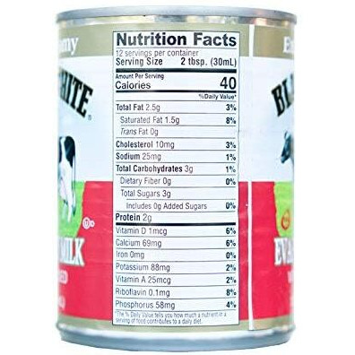 Black & White Extra Creamy Evaporated Milk 12 Fl. Oz, 4 Pack