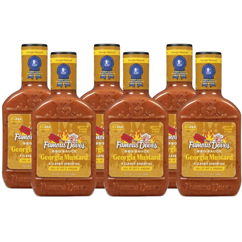 Famous Dave's - 6 Pck, Georgia Mustard Bbq Sauce (105 Oz.)