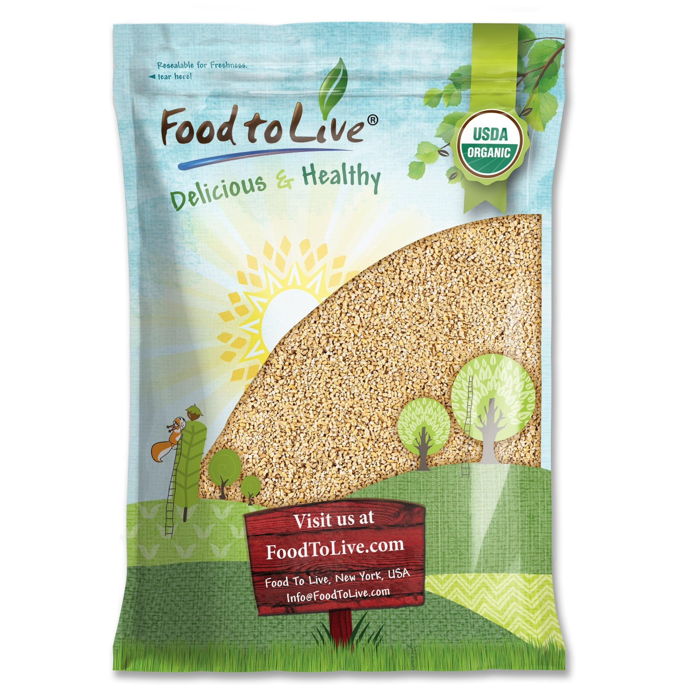 Food To Live Organic Steel Cut Oats, 10 Pounds - 100% Whole Grain Irish Oats, Non-Gmo Cereal, Non-Irradiated, Vegan, Bulk, Product Of The Usa