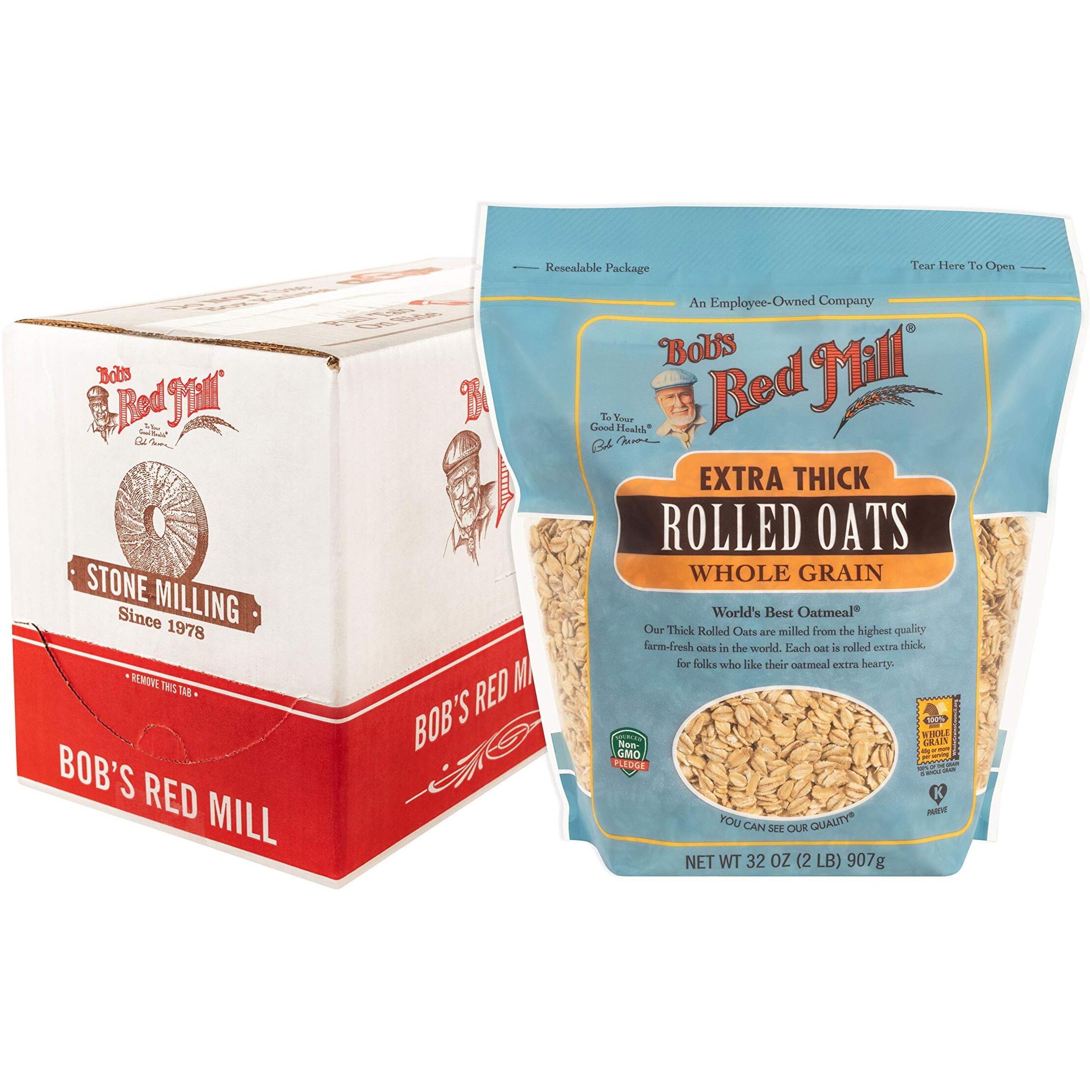 Bob's Red Mill Extra Thick Rolled Oats, 32 Oz (Pack Of 4)