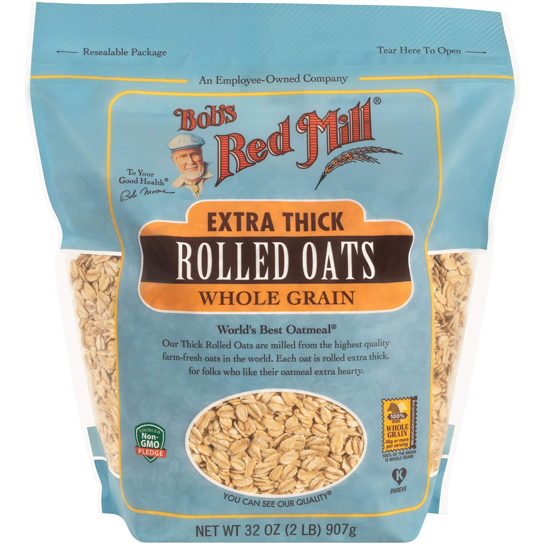Bob's Red Mill Extra Thick Rolled Oats, 32 Oz (Pack Of 4)
