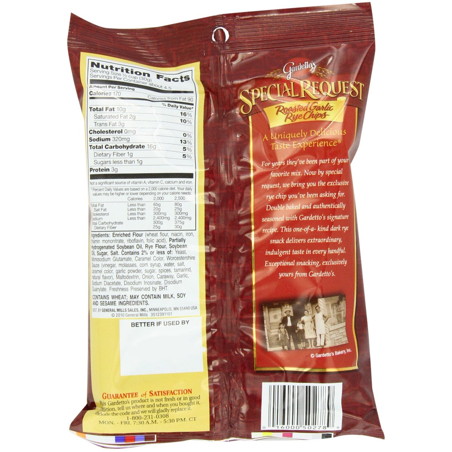 Gardetto's Special Request Roasted Garlic Rye Chips, 4.75 Oz - 7 Count