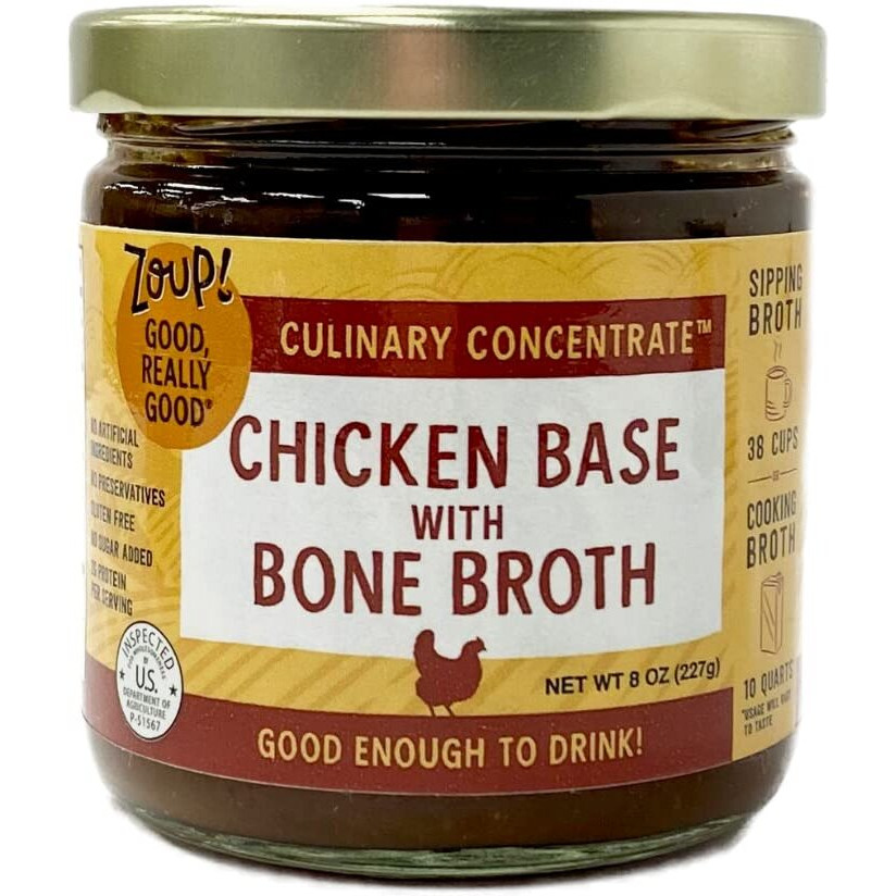 Zoup Good, Really Good Chicken Broth Culinary Concentrate - Keto-Friendly, Gluten Free, Sugar Free, Non-Gmo - Great For Stock, Bouillon, Soup Base Or In Gravy - 1-Pack (8 Oz)