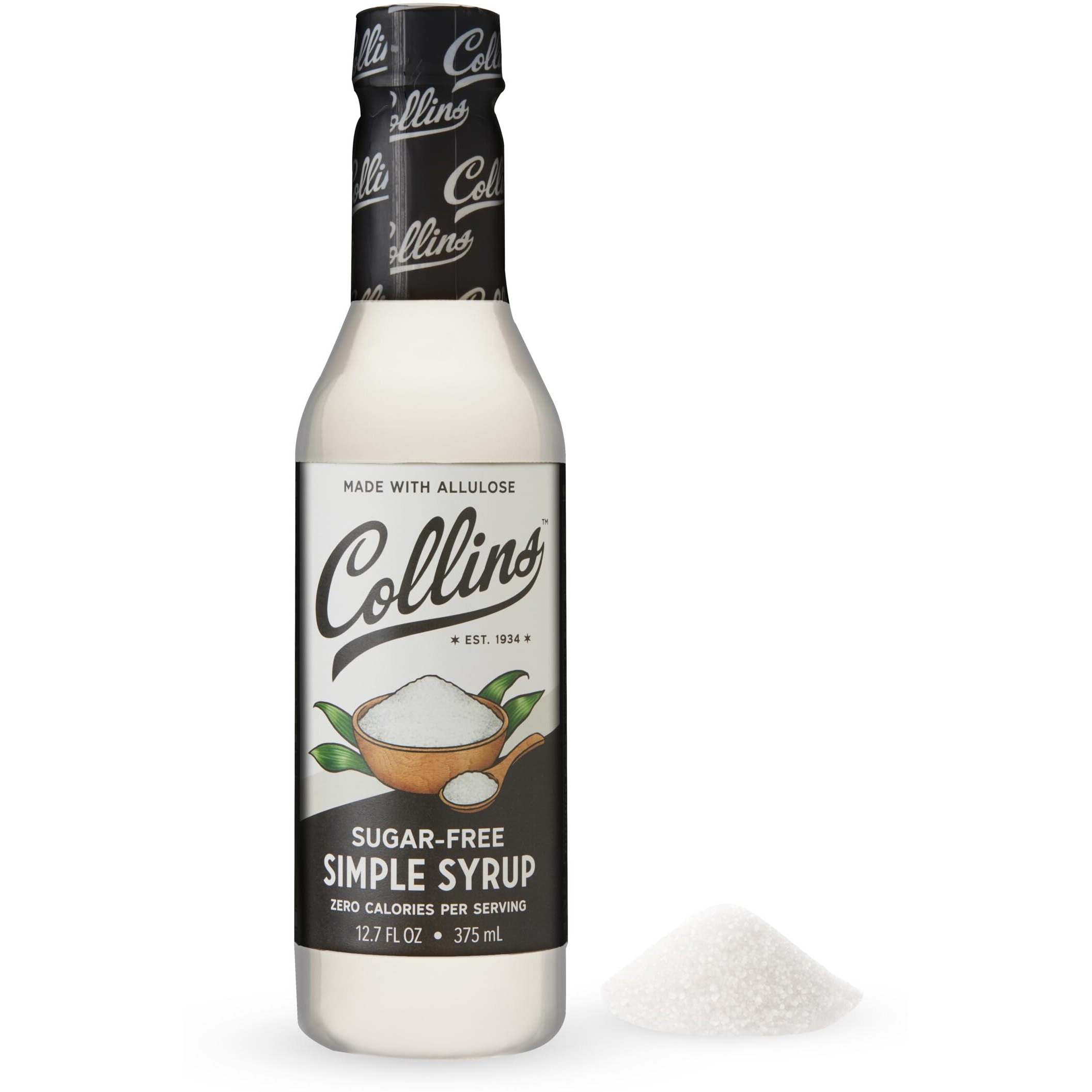 Collins Sugar Free Simple Syrup For Drinks, Sugar Free Coffee Syrup, Simple Syrup Cocktail Ingredients Simple Syrup Keto 12.7Oz