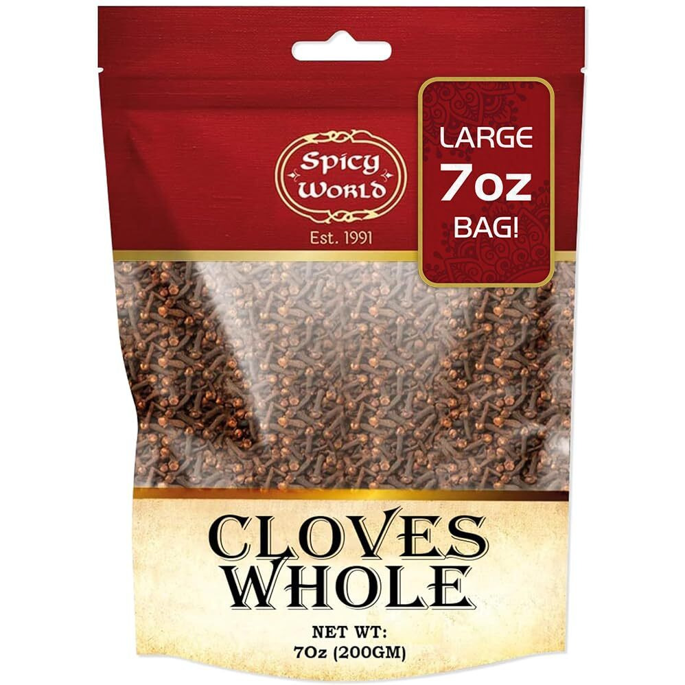 Whole Cloves 7 Oz Bag - Great For Foods, Tea, Pomander Balls, And Even Potpourri - By Spicy World