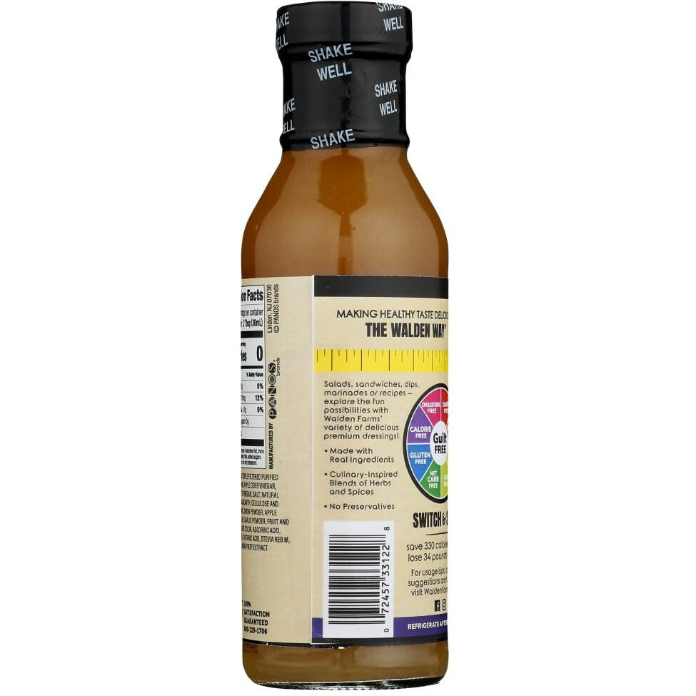 Walden Farms Honey Balsamic Vinaigrette Salad Dressing 12Oz 6-Pack