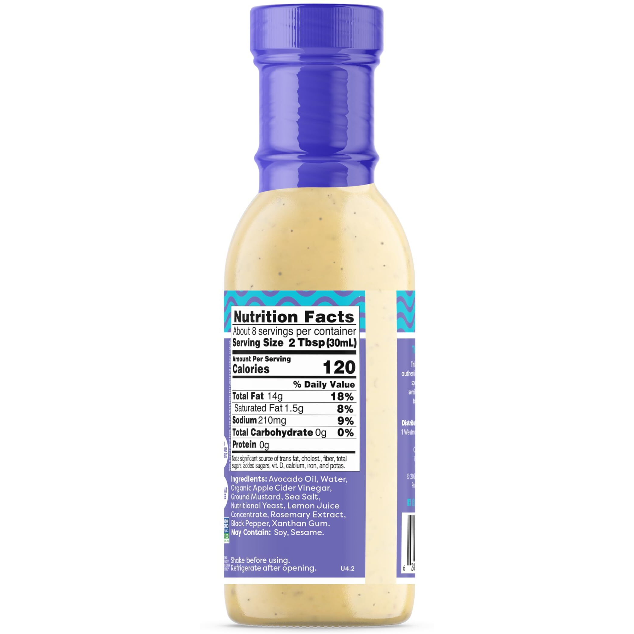 Fody Foods Vegan Caesar Salad Dressing, Low Fodmap Certified, Sensitive Recipe, Keto, Gut & Ibs Friendly, Non Gmo, 8 Ounce