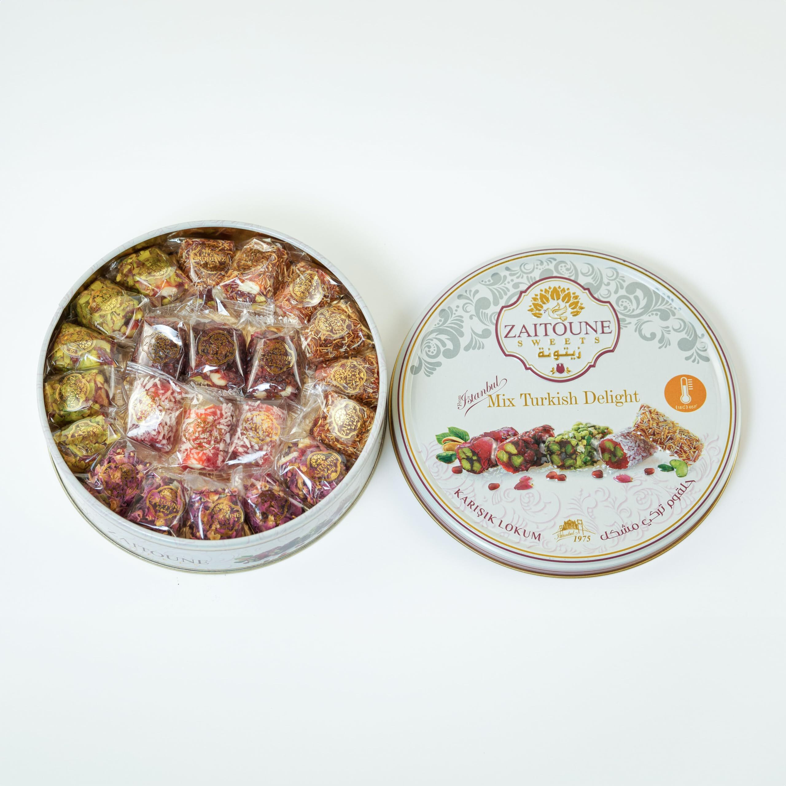 Zaitoune Premium Pistachio Turkish Delight - Handmade Turkish Sweet Authentic Turkish Lokum - Perfect For Dessert Or Gift, 250G