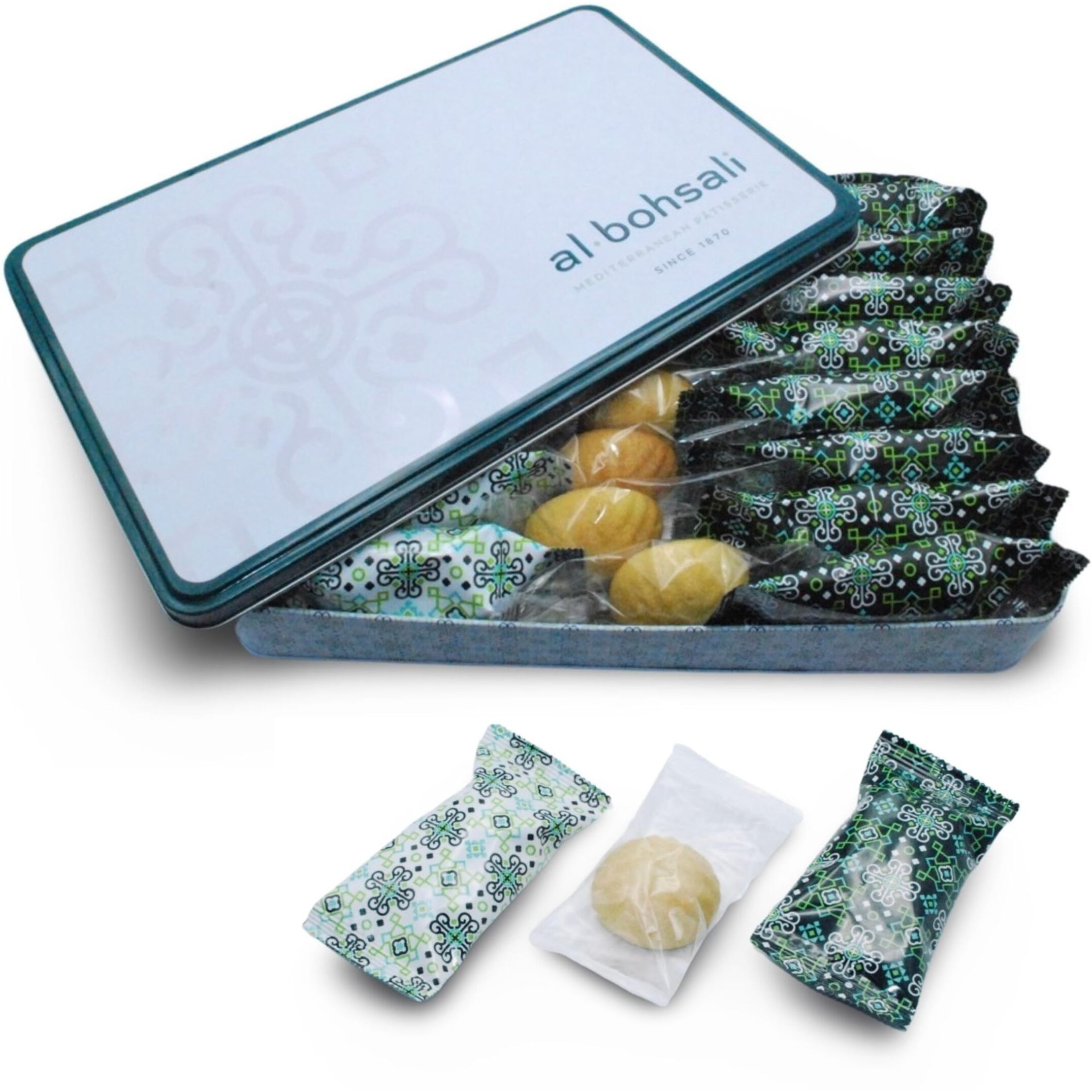 Al Bohsali Maamoul Pistachio, Walnut, And Date Filled Shortbread Cookies - 24Pc (8 Of Each)