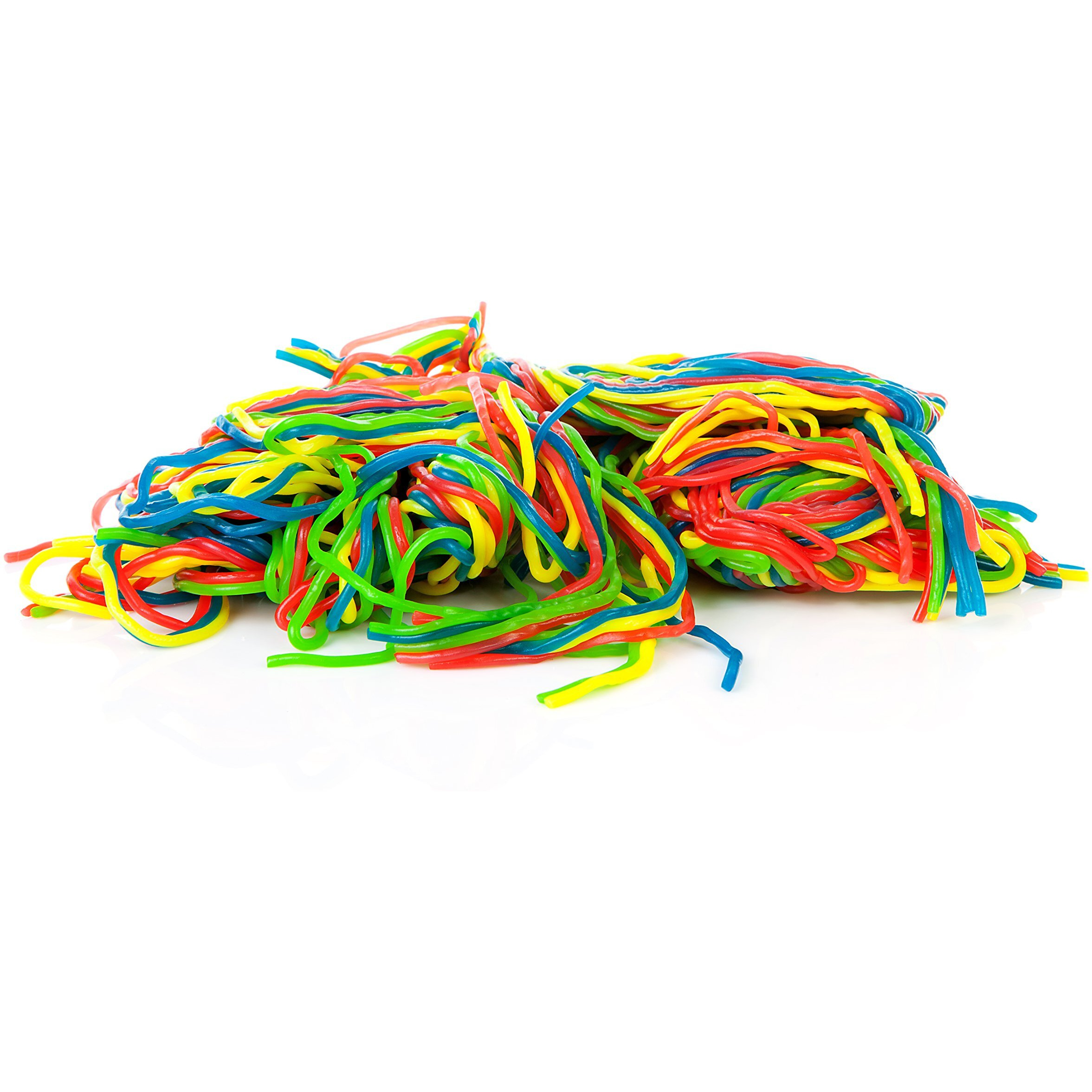 Yupik Licorice Laces, 2.2 Lb, Multicolored, Sweet Flavor, Chewy, Spaghetti-Like Candy, Fun Treat, Delicious Snack, Ideal For Gifting & Decorating