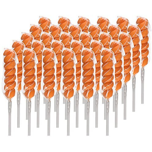 Colorsplash Lollipops Jar, 30 Pops, 12.69 Oz, Orange
