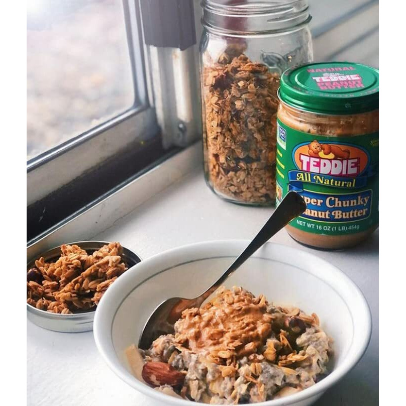 Teddie All Natural Peanut Butter, Gluten Free & Vegan, 26 Ounce Plastic Jar (26 Ounce (Pack Of 1), Smooth Unsalted)