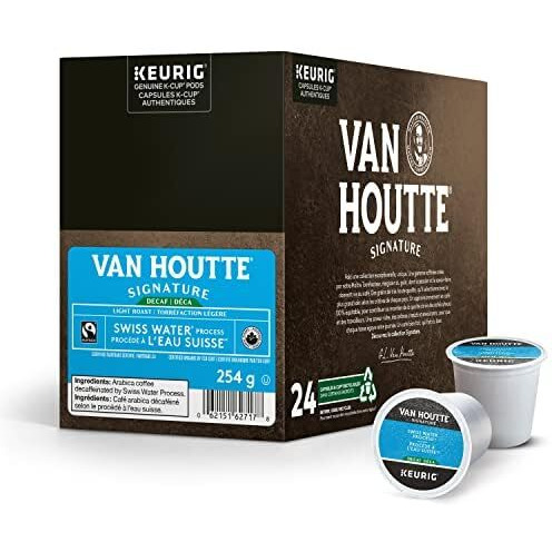 Van Houtte Swiss Water Decaf Fair Trade Organic Light Roast K-Cups, 24-Count